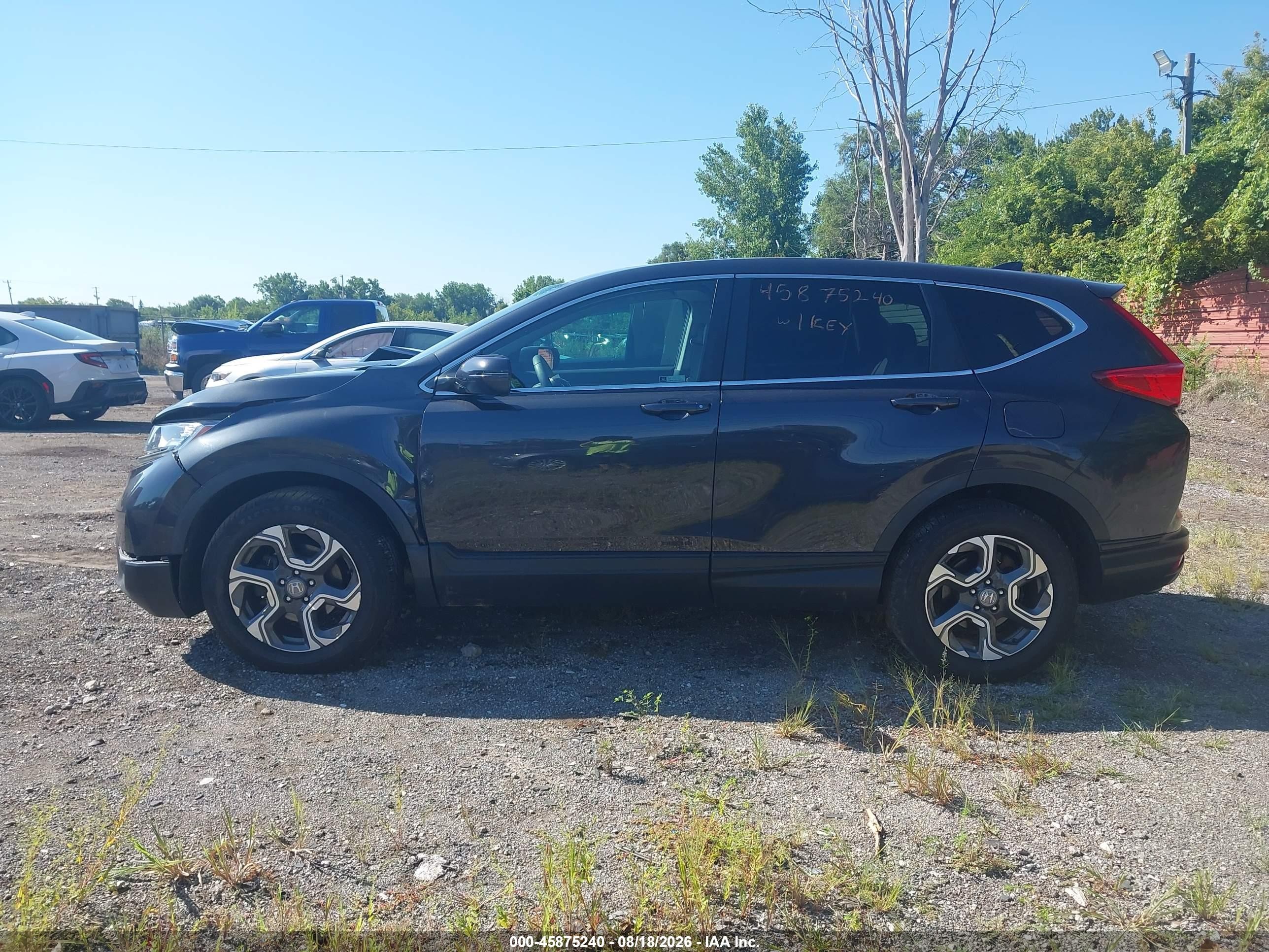 2018 Honda Cr-v Ex Серый vin: 7FARW2H58JE034597