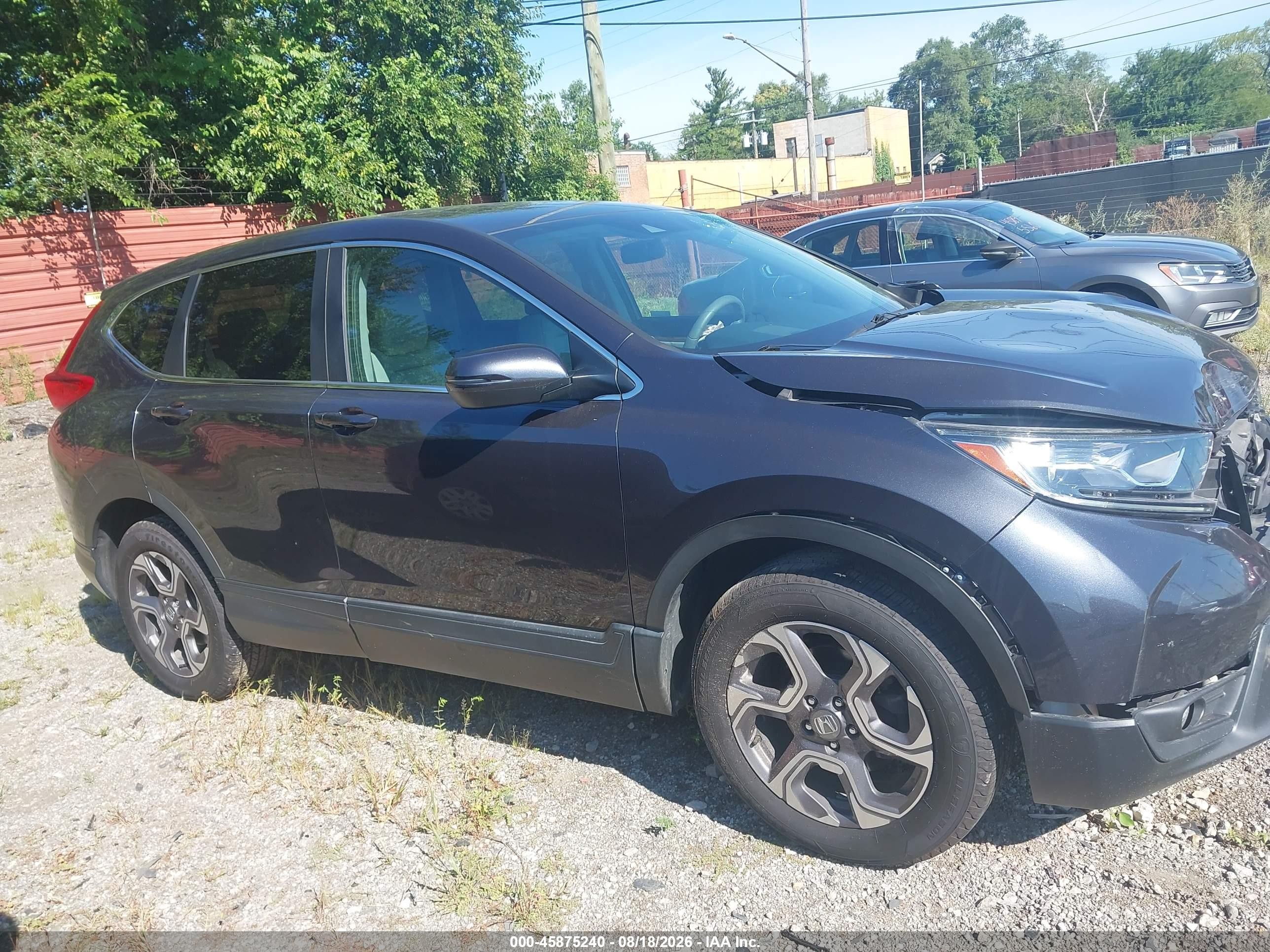 2018 Honda Cr-v Ex Серый vin: 7FARW2H58JE034597