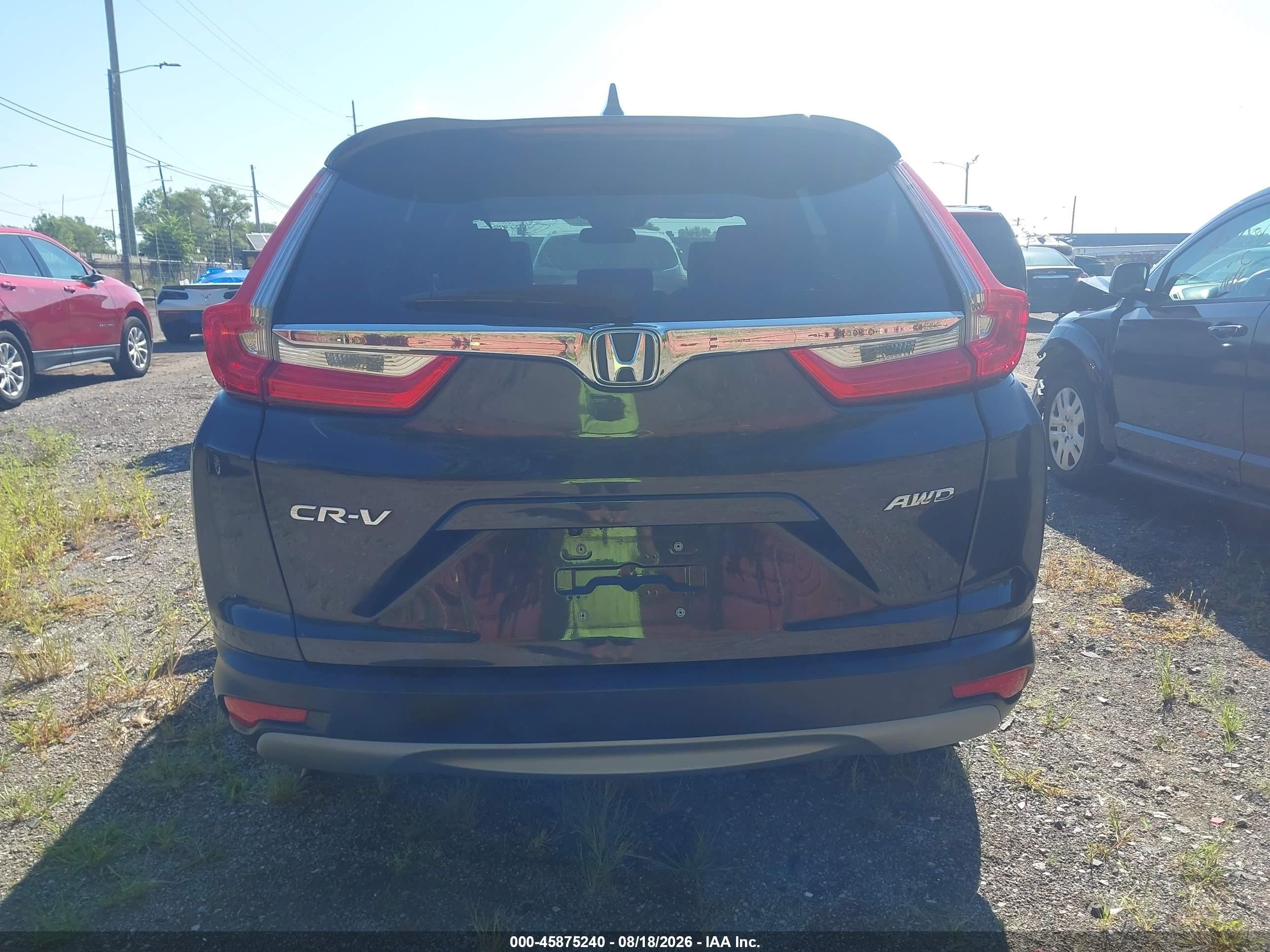 2018 Honda Cr-v Ex Серый vin: 7FARW2H58JE034597