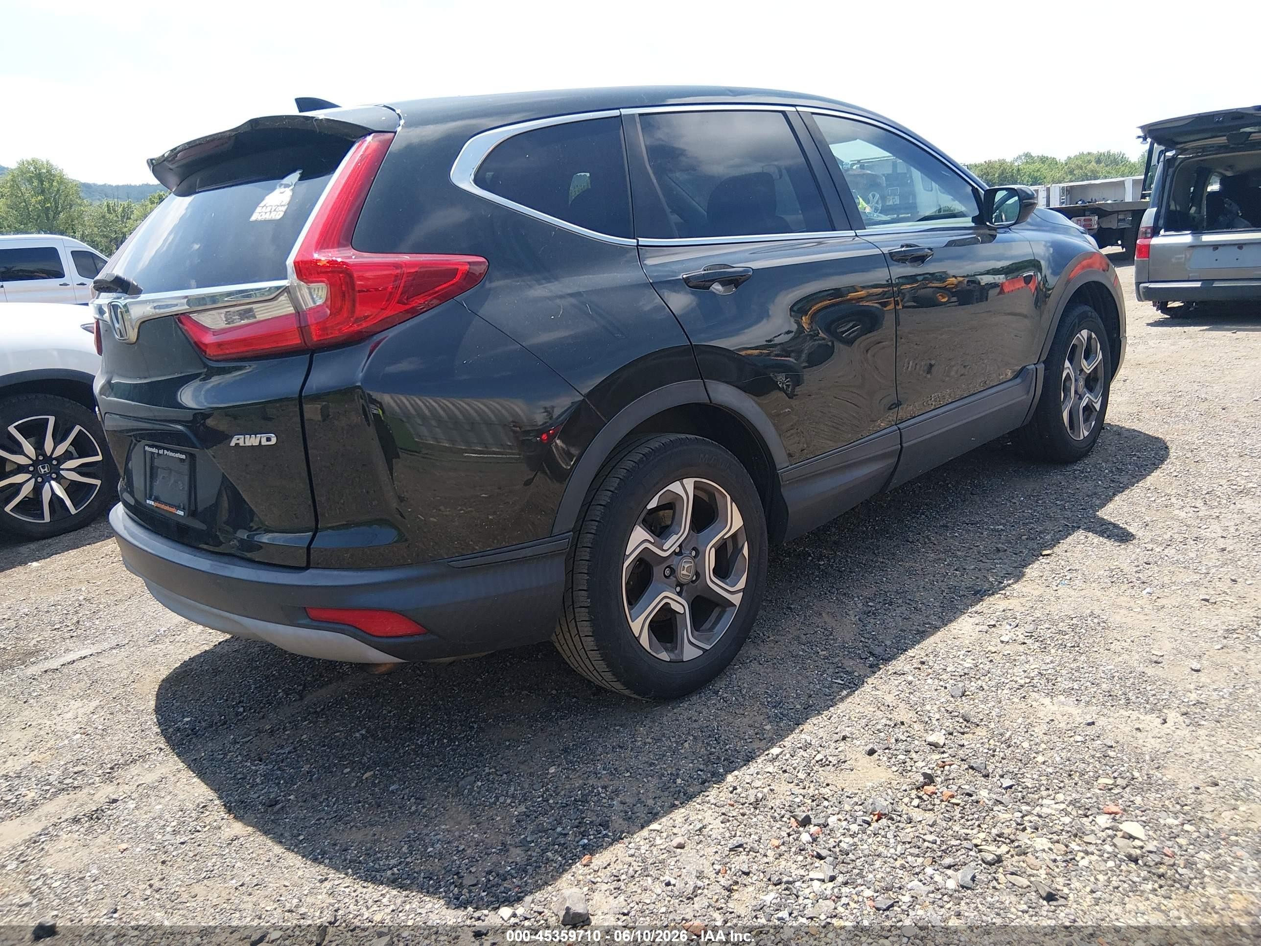 2018 Honda Cr-v Ex Серый vin: 7FARW2H58JE058284