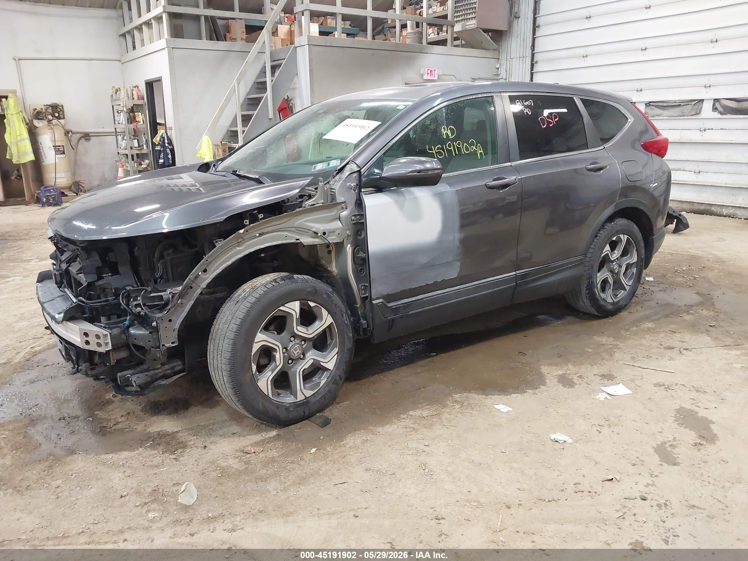 2018 Honda Cr-v Ex Gray vin: 7FARW2H5XJE046153