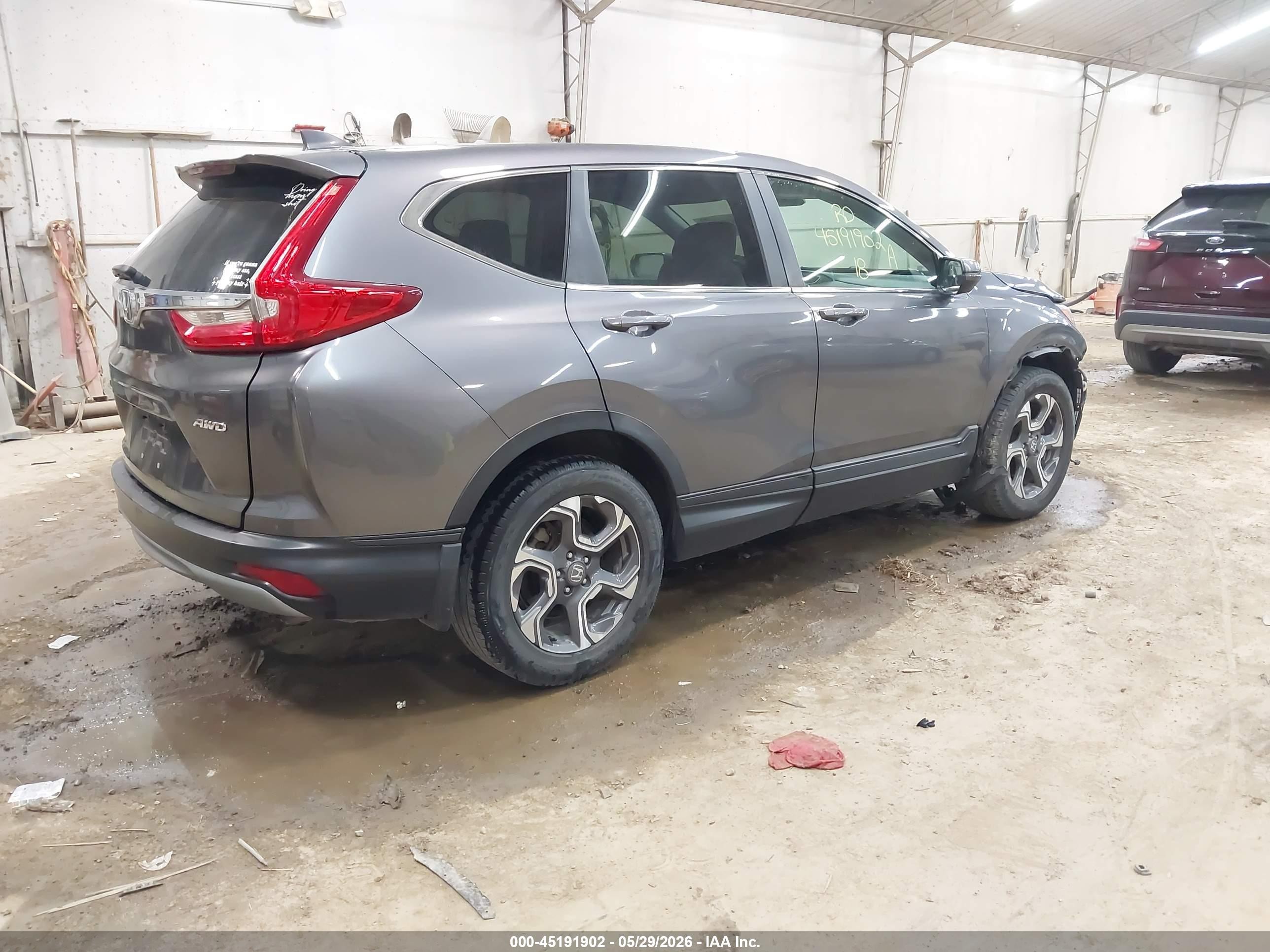 2018 Honda Cr-v Ex Gray vin: 7FARW2H5XJE046153