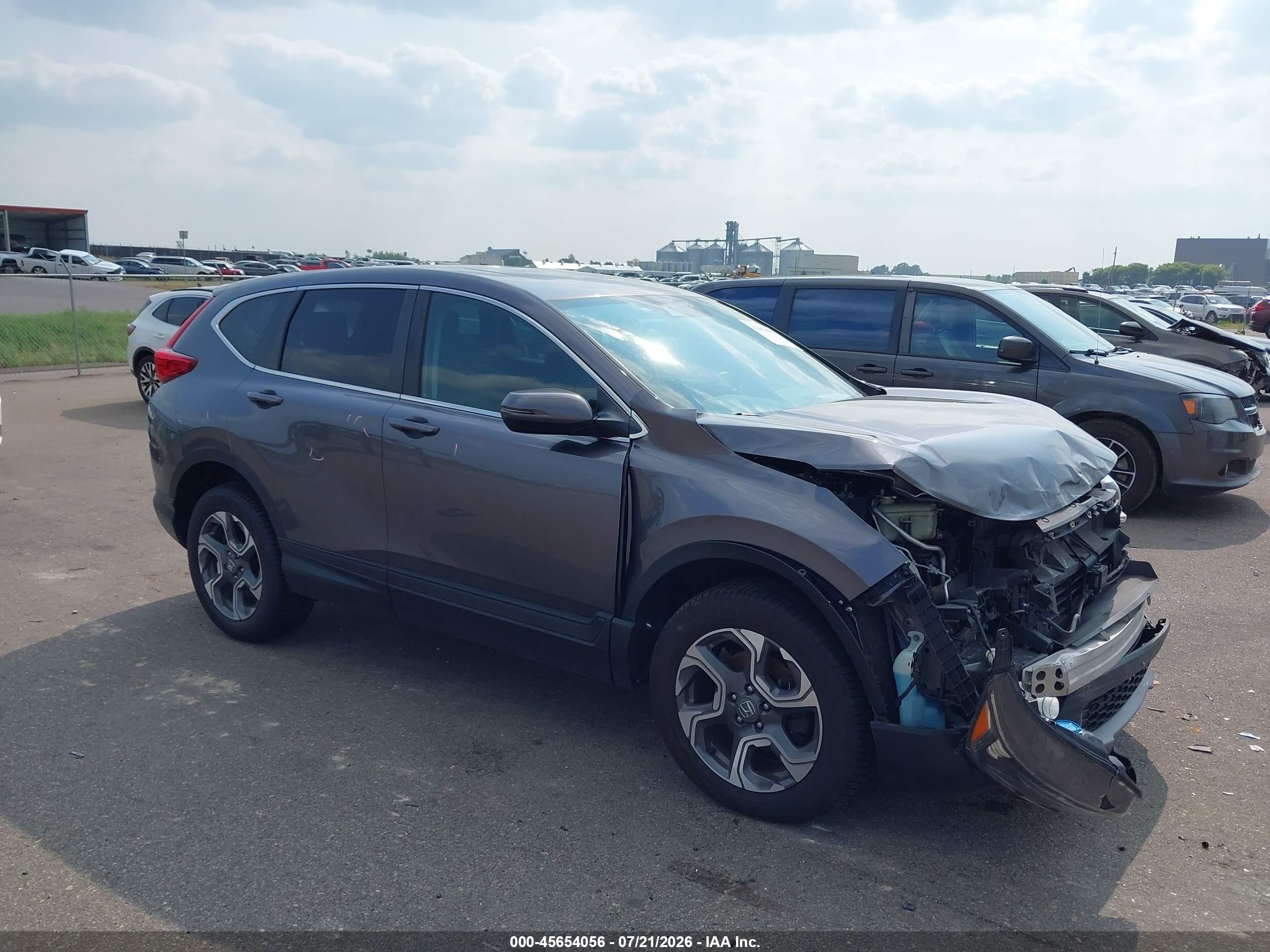 2018 Honda Cr-v Ex Gray vin: 7FARW2H5XJE090220
