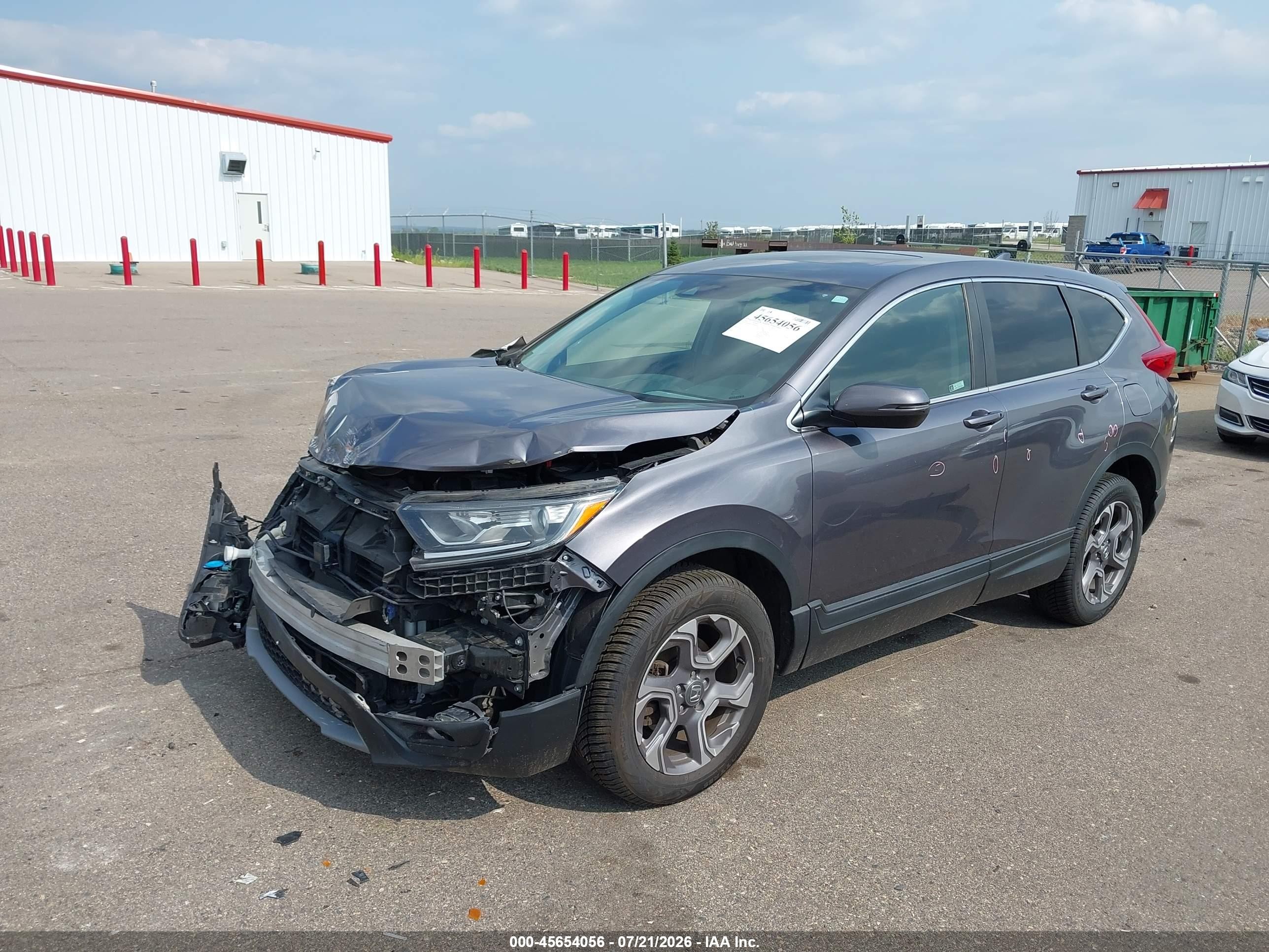 2018 Honda Cr-v Ex Серый vin: 7FARW2H5XJE090220