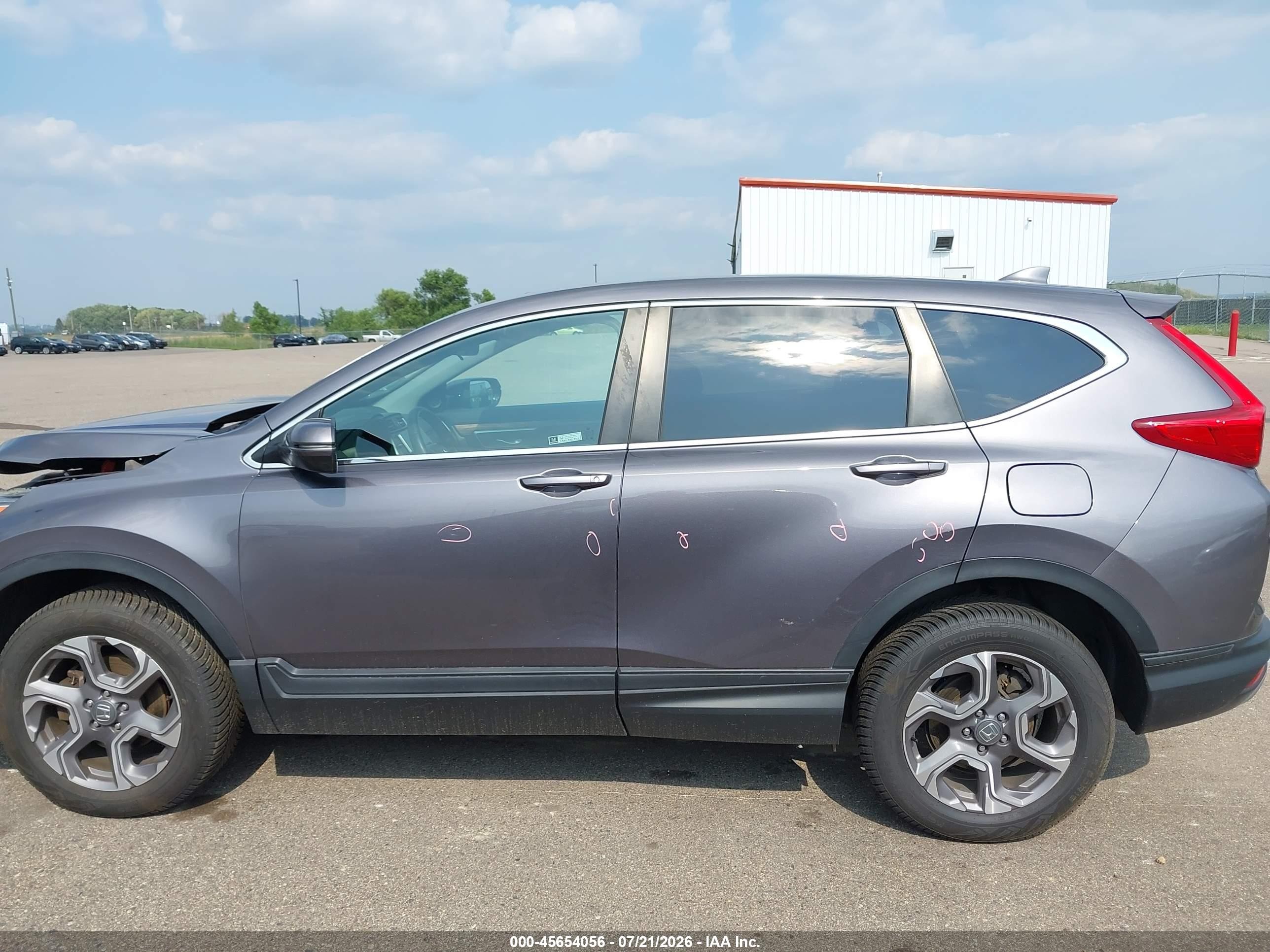 2018 Honda Cr-v Ex Серый vin: 7FARW2H5XJE090220