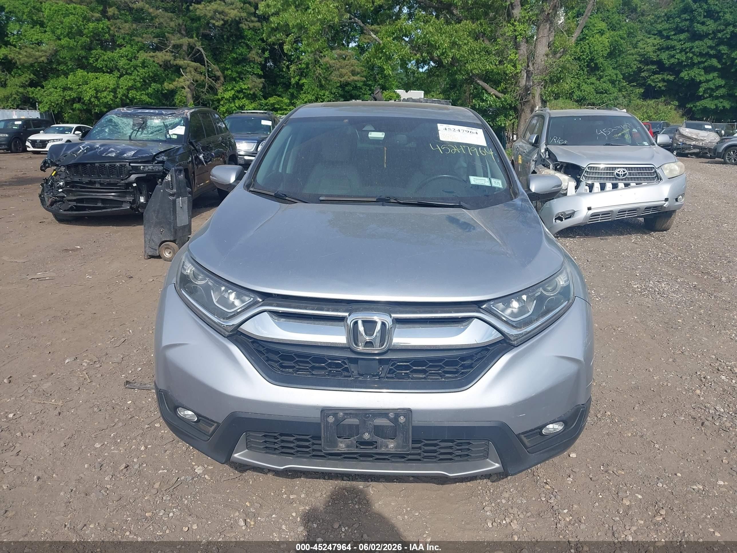 2019 Honda Cr-v Ex-l Silver vin: 7FARW2H80KE024853