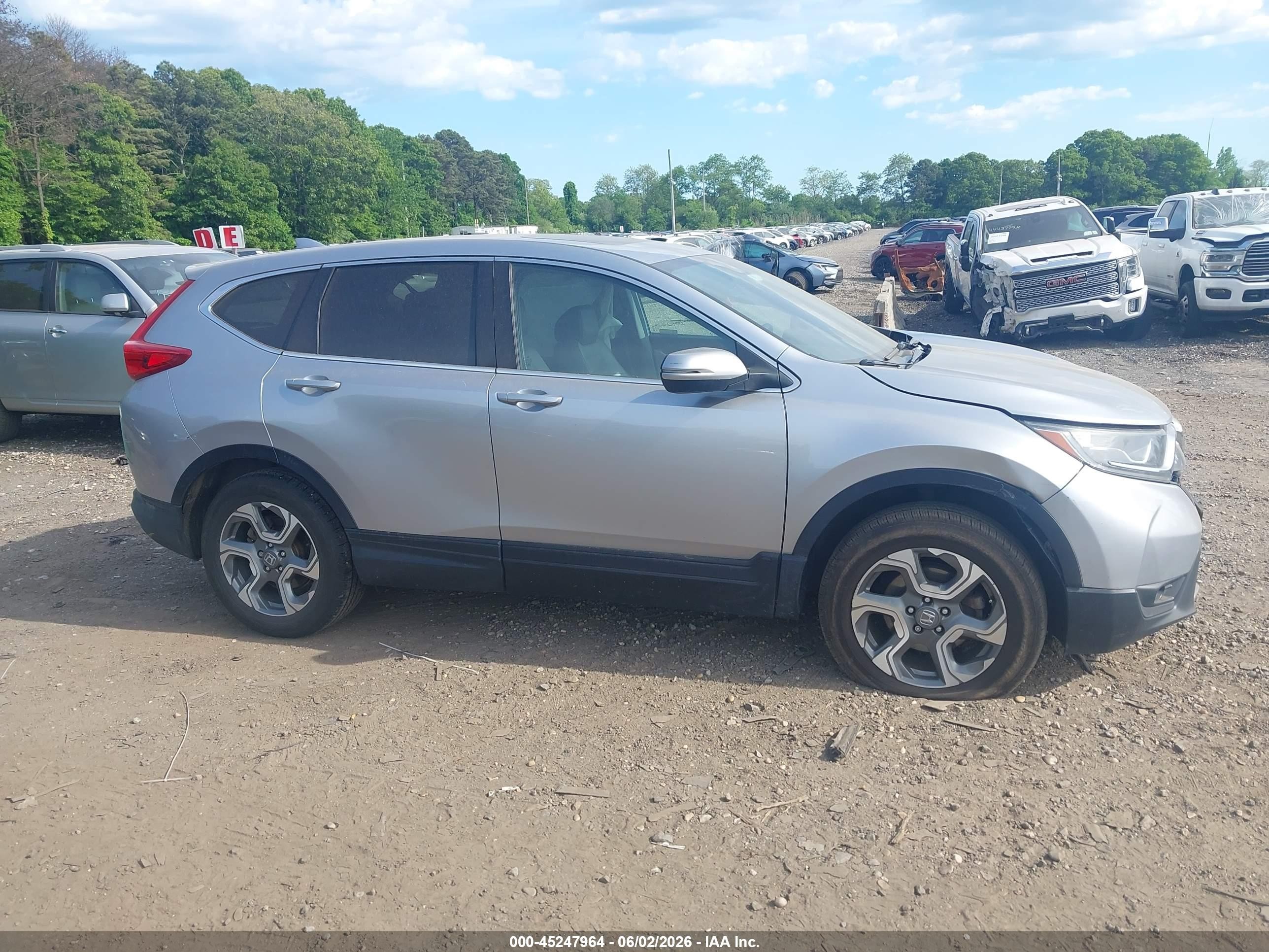 2019 Honda Cr-v Ex-l Silver vin: 7FARW2H80KE024853