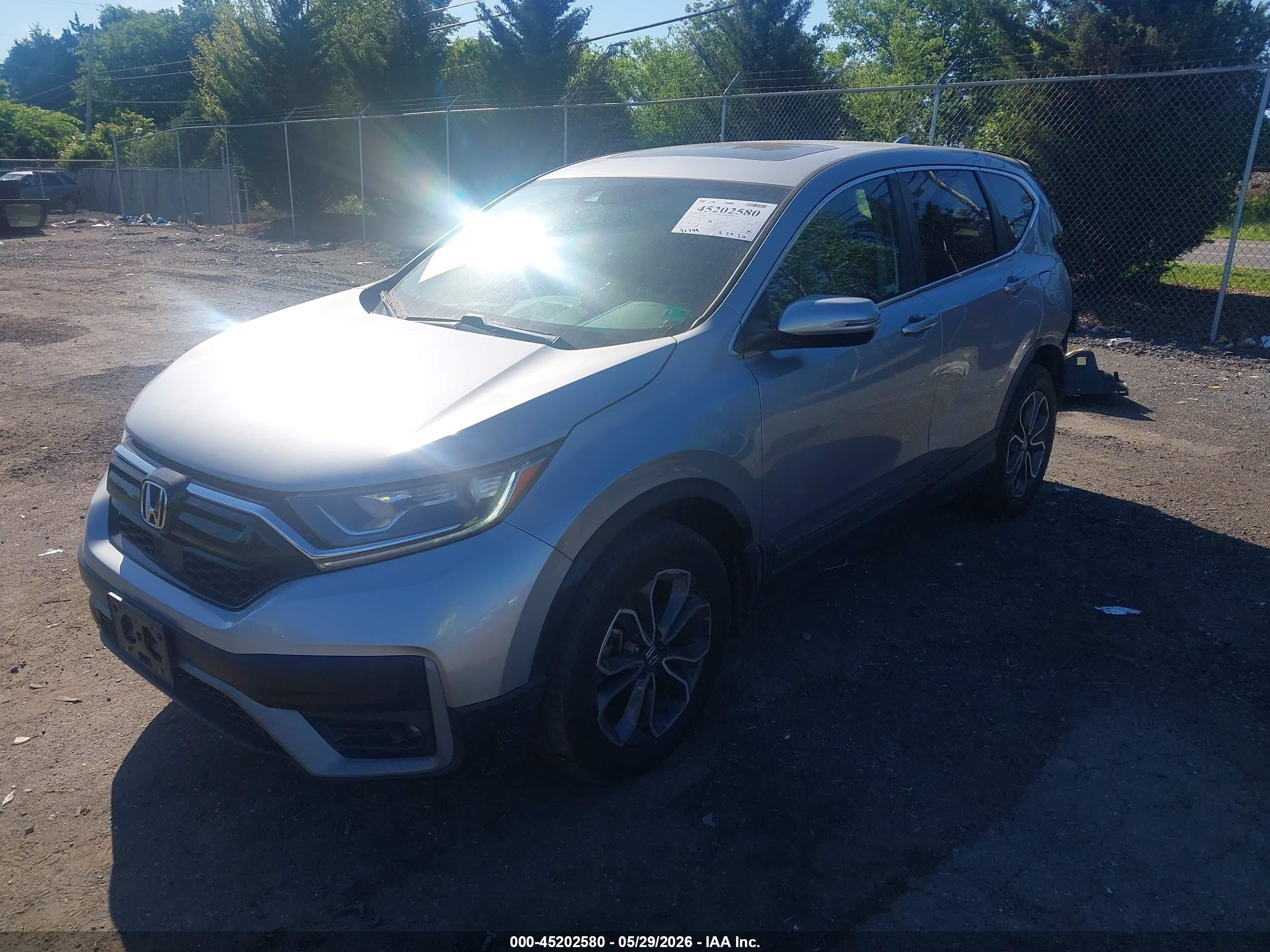 2020 Honda Cr-v Awd Ex-l Silver vin: 7FARW2H80LE015118