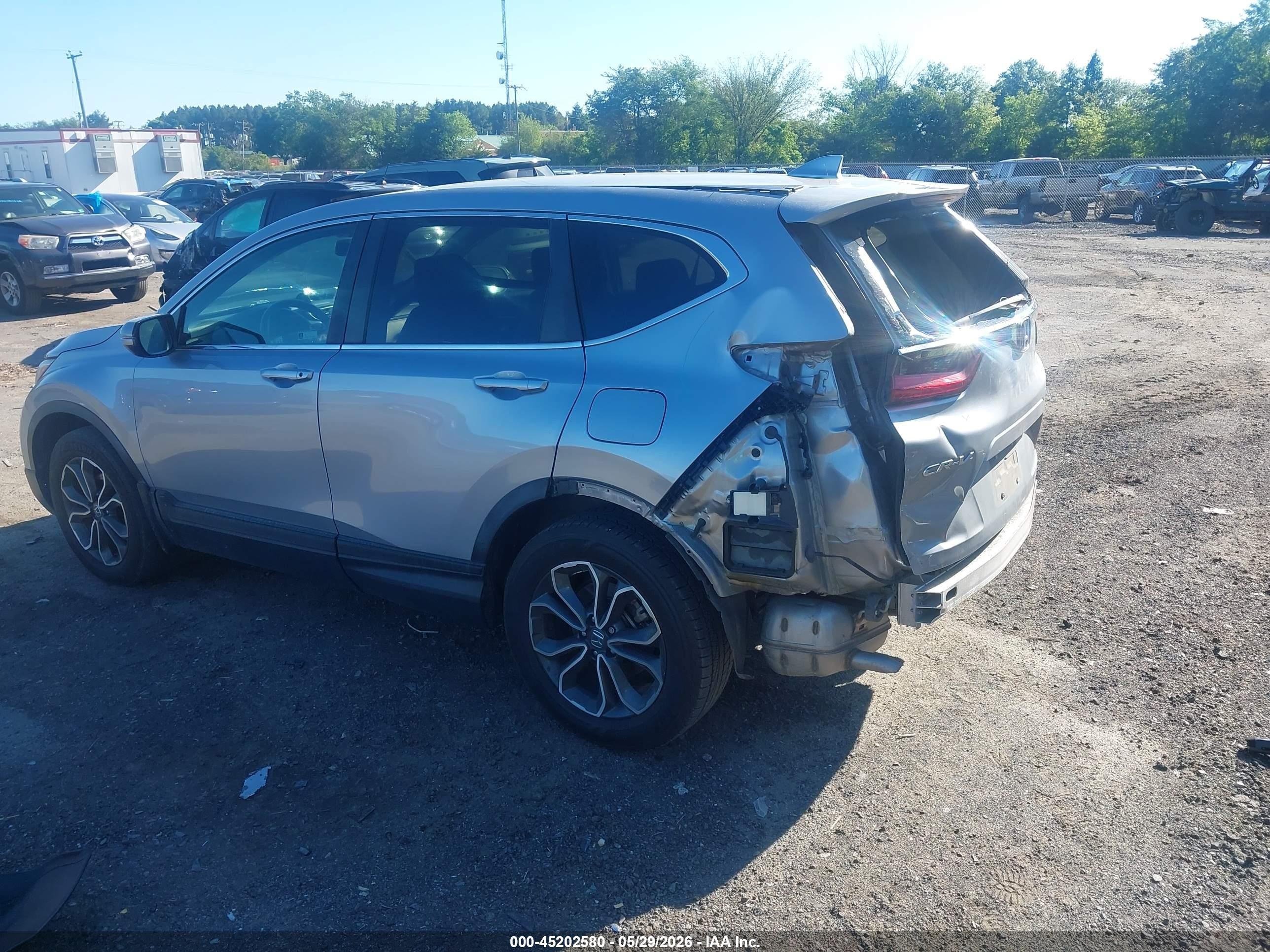 2020 Honda Cr-v Awd Ex-l Silver vin: 7FARW2H80LE015118