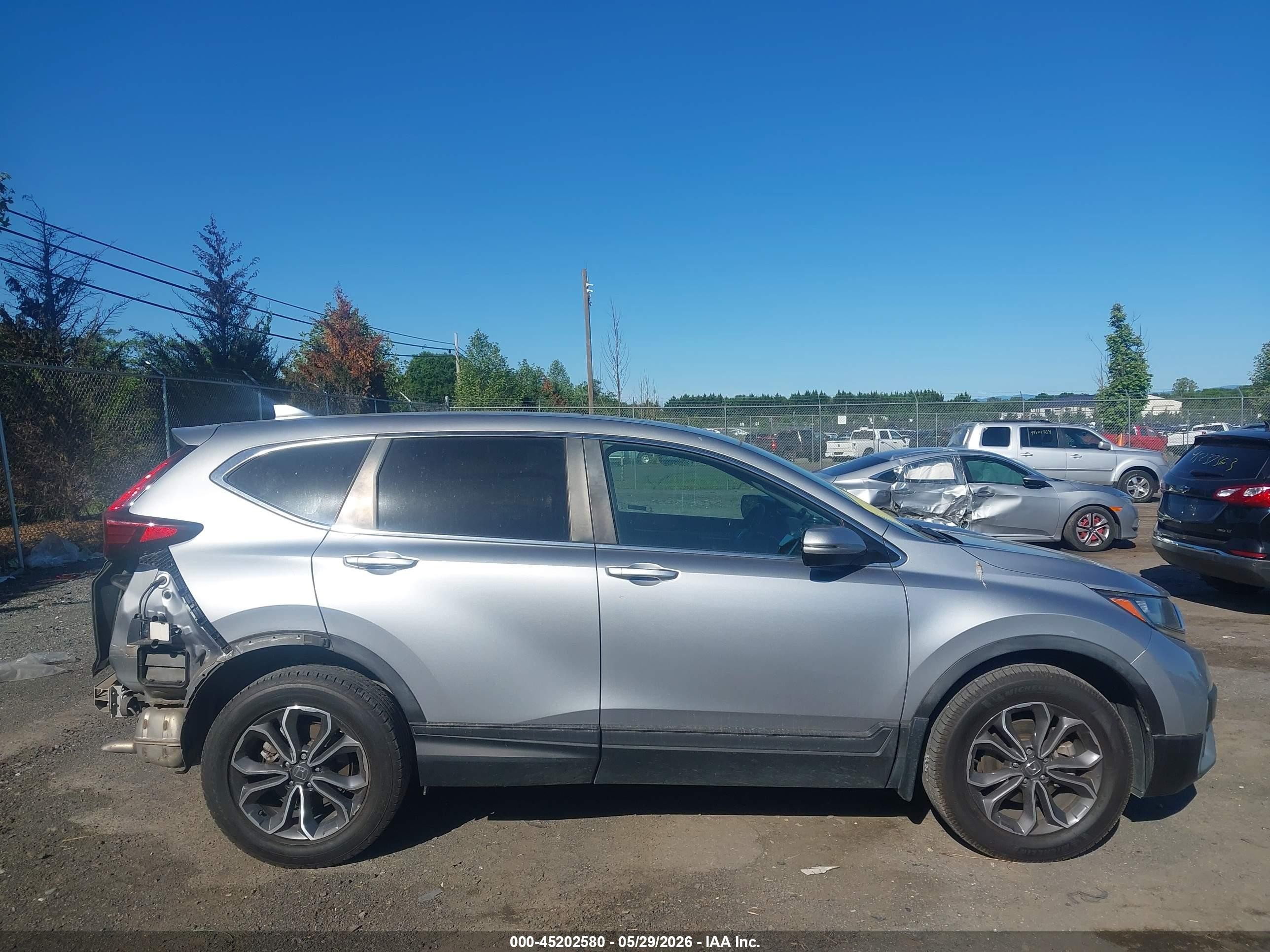 2020 Honda Cr-v Awd Ex-l Silver vin: 7FARW2H80LE015118