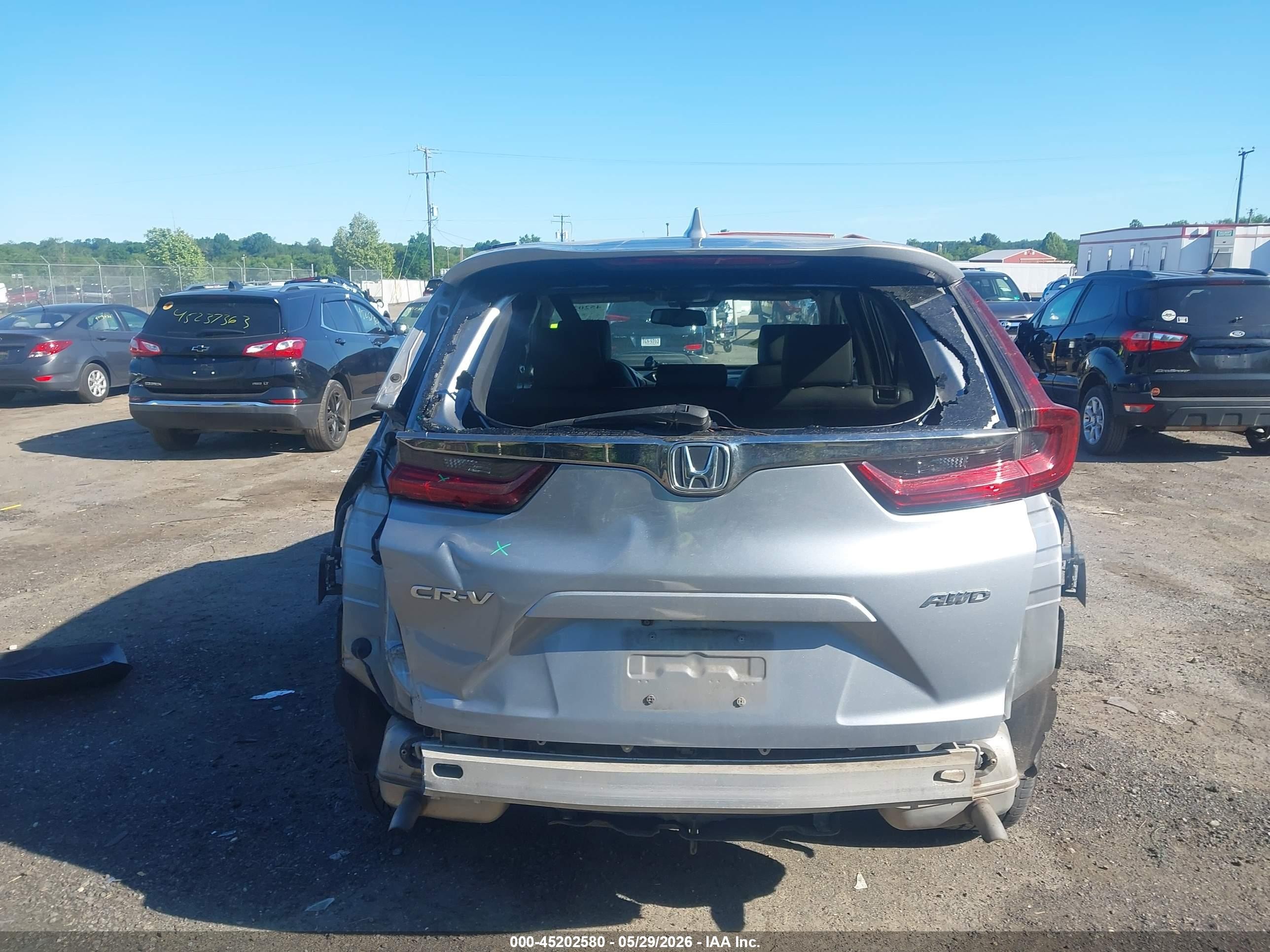 2020 Honda Cr-v Awd Ex-l Silver vin: 7FARW2H80LE015118