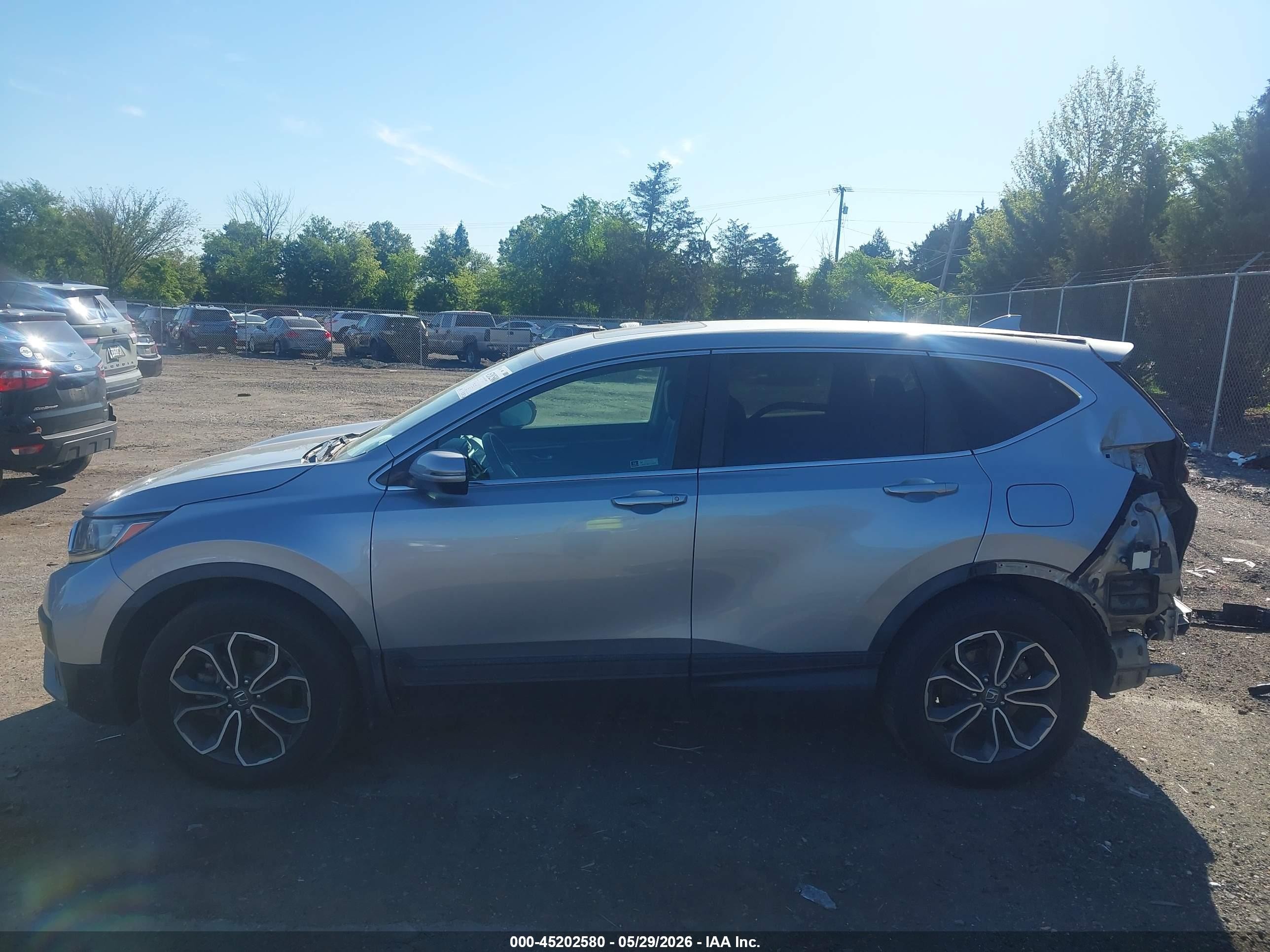 2020 Honda Cr-v Awd Ex-l Silver vin: 7FARW2H80LE015118
