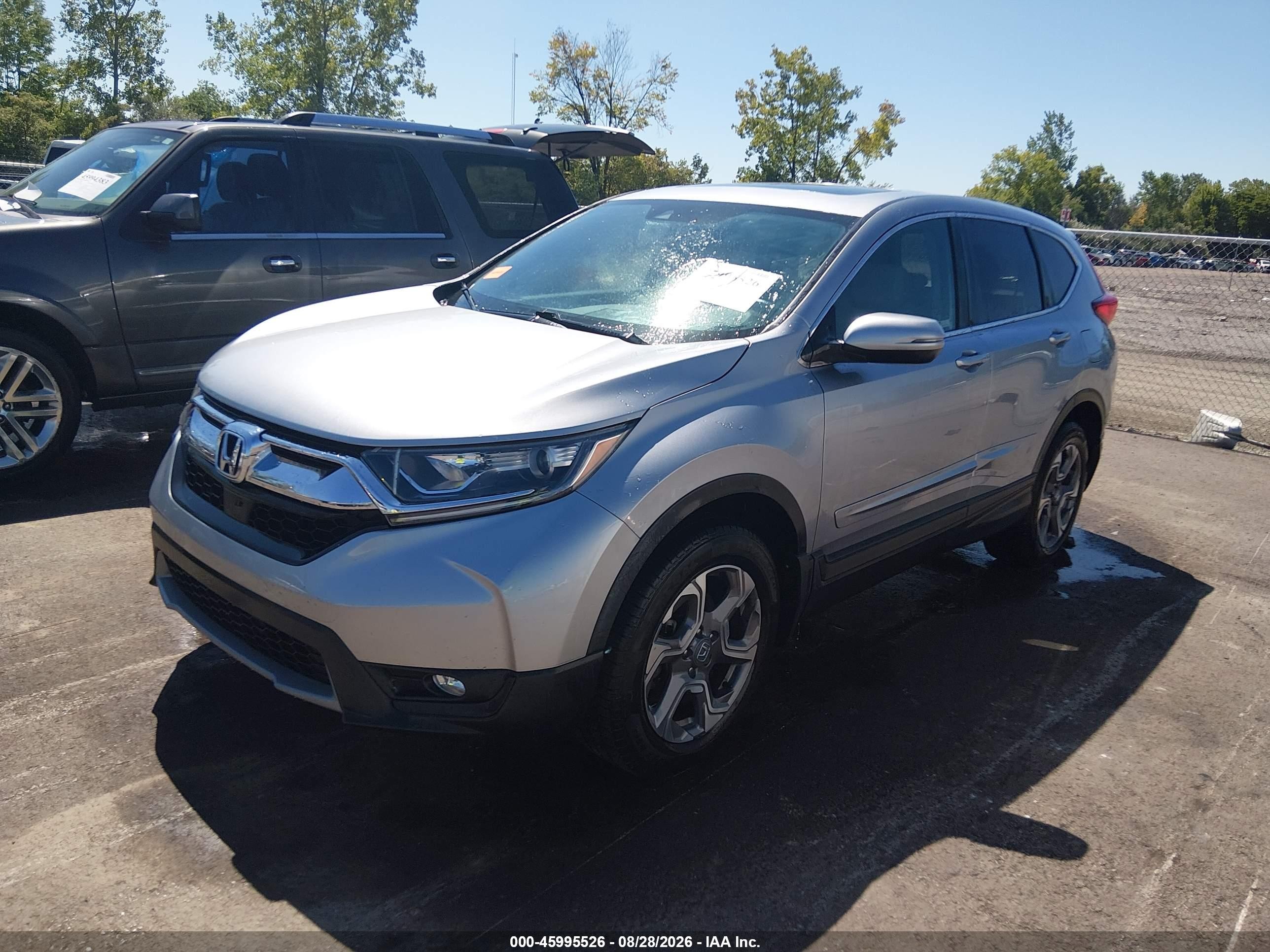 2019 Honda Cr-v Ex-l Silver vin: 7FARW2H82KE043419