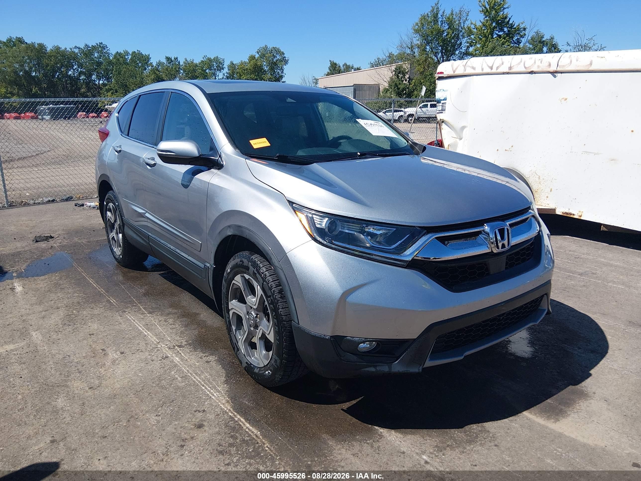 2019 Honda Cr-v Ex-l Silver vin: 7FARW2H82KE043419