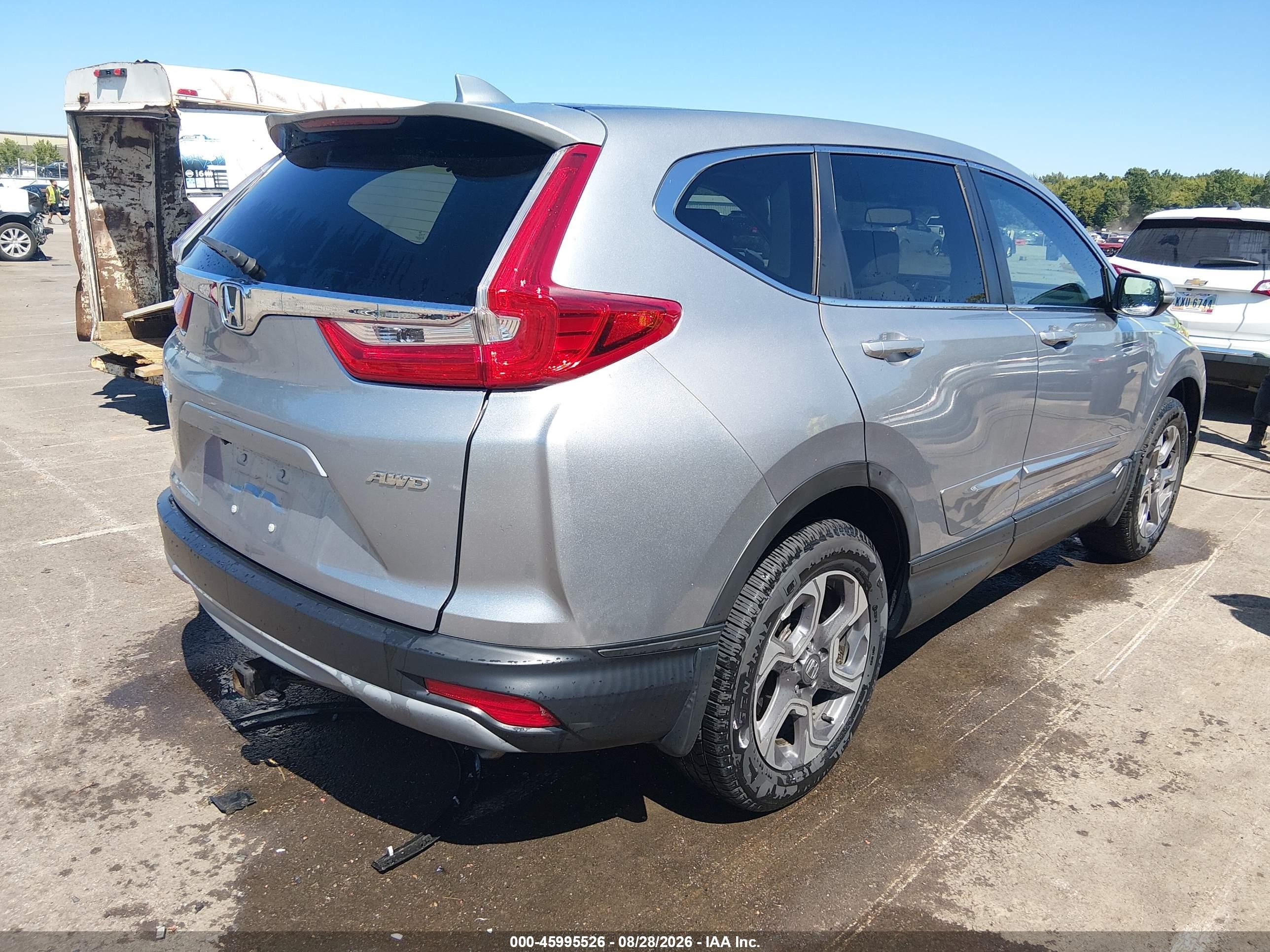 2019 Honda Cr-v Ex-l Silver vin: 7FARW2H82KE043419