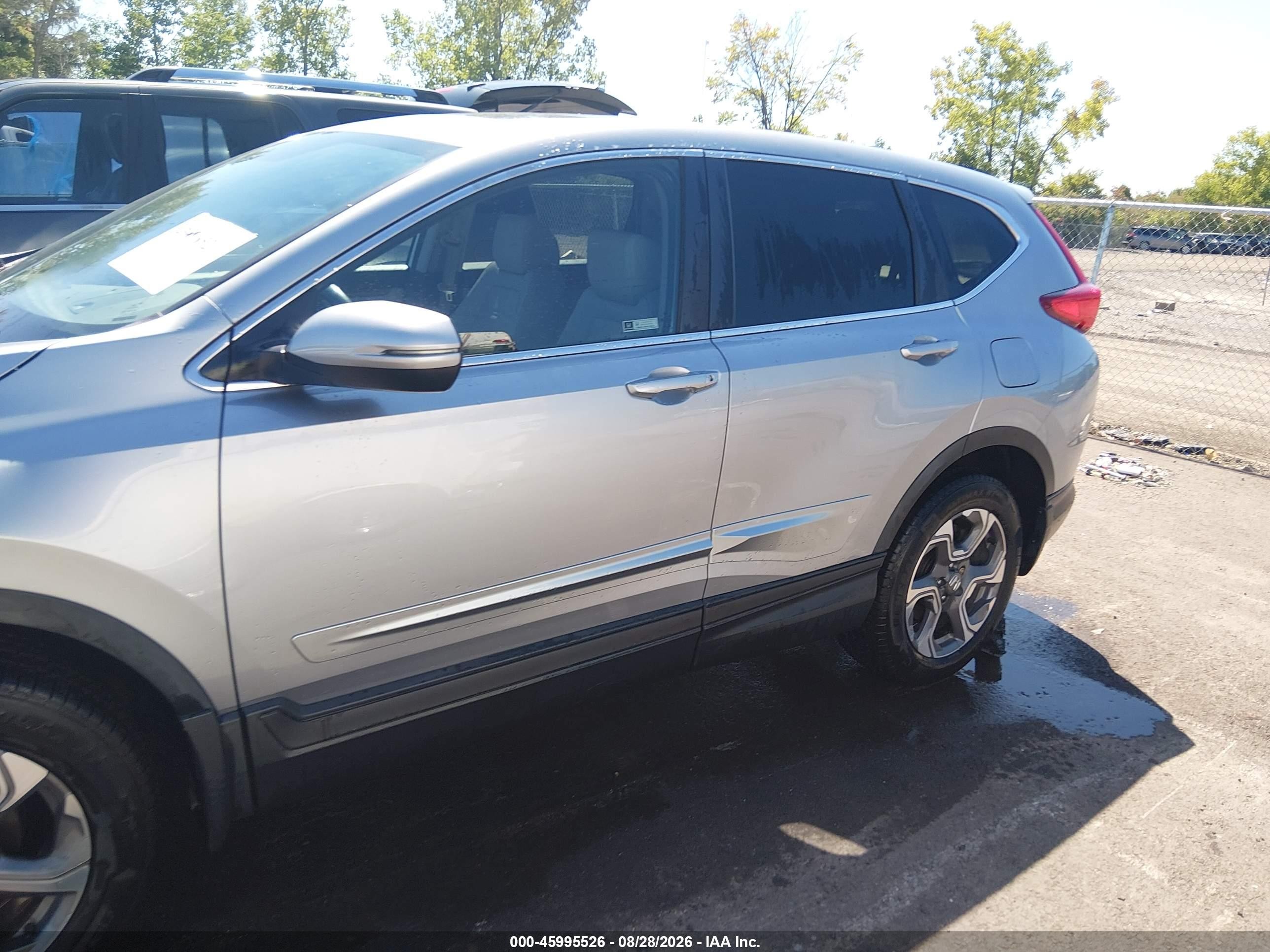 2019 Honda Cr-v Ex-l Silver vin: 7FARW2H82KE043419