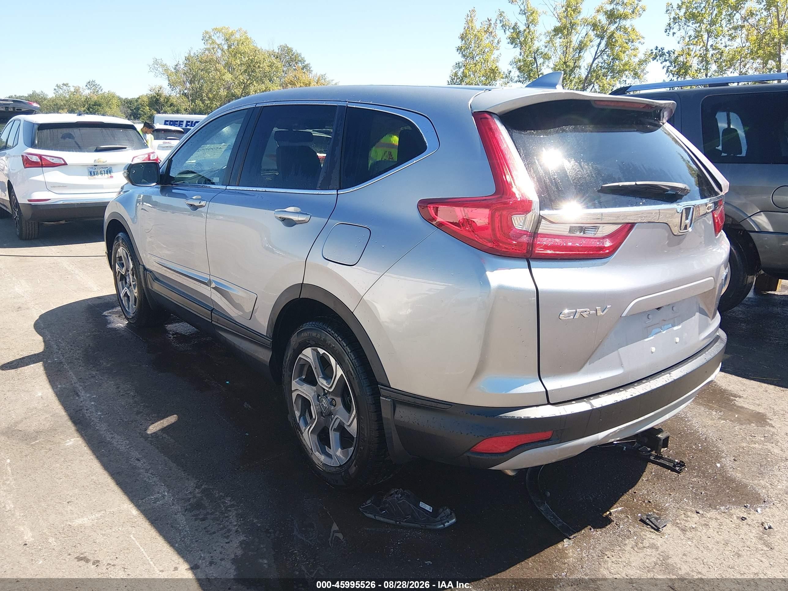 2019 Honda Cr-v Ex-l Silver vin: 7FARW2H82KE043419