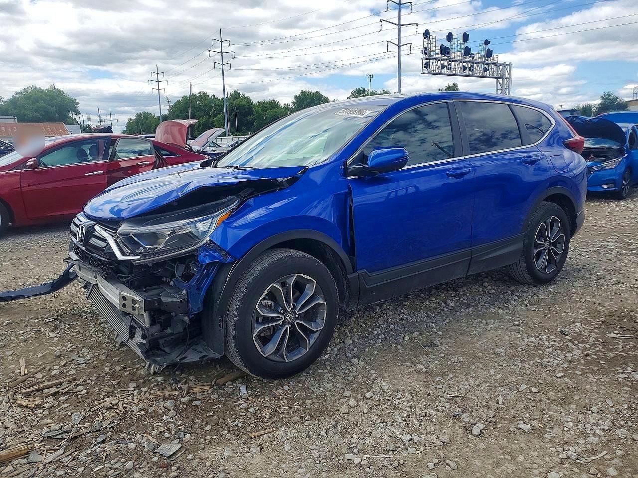 2021 Honda Cr-v Exl Blue vin: 7FARW2H82ME016790