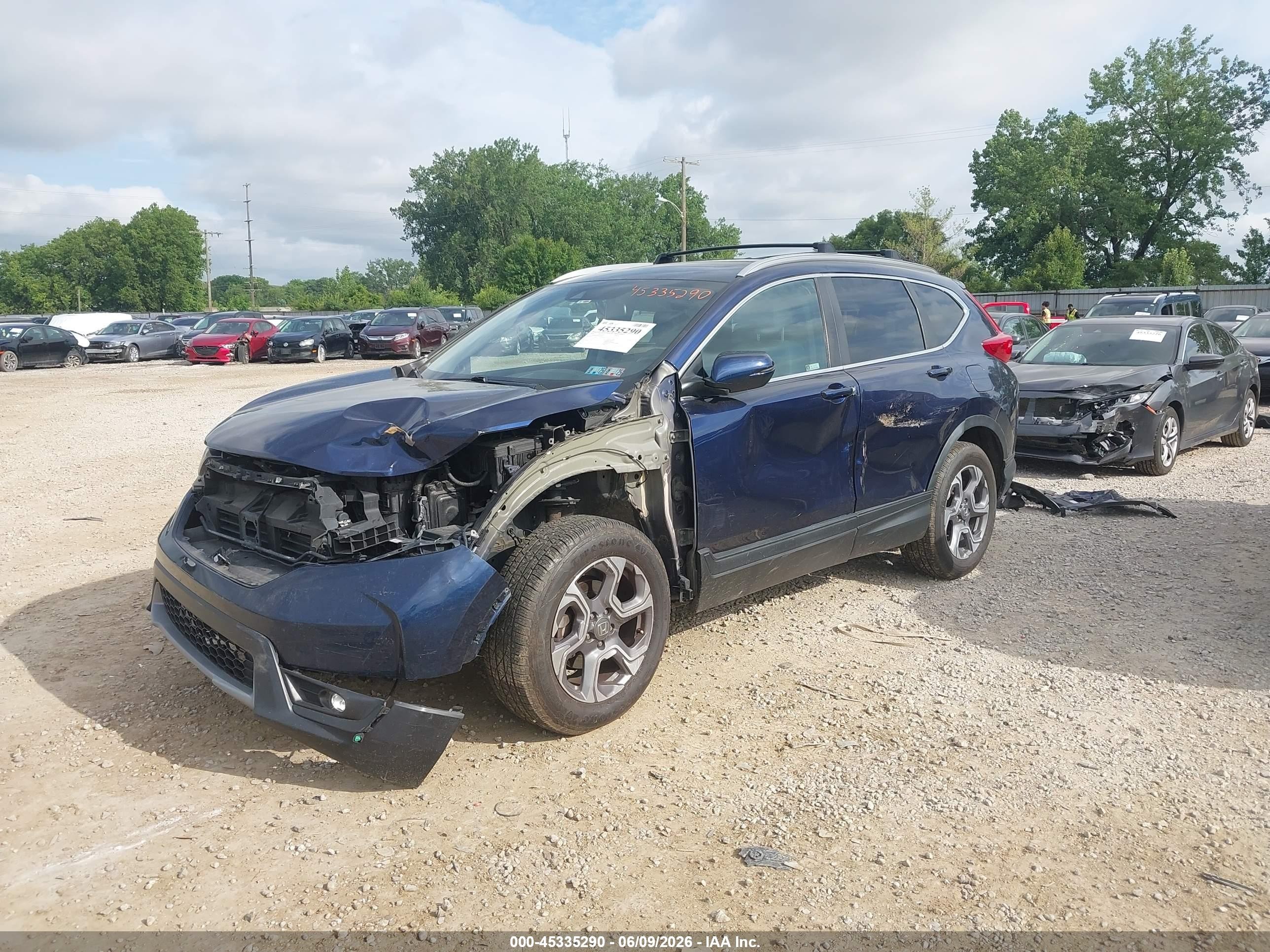 2018 Honda Cr-v Ex-l/ex-l Navi Blue vin: 7FARW2H85JE024930
