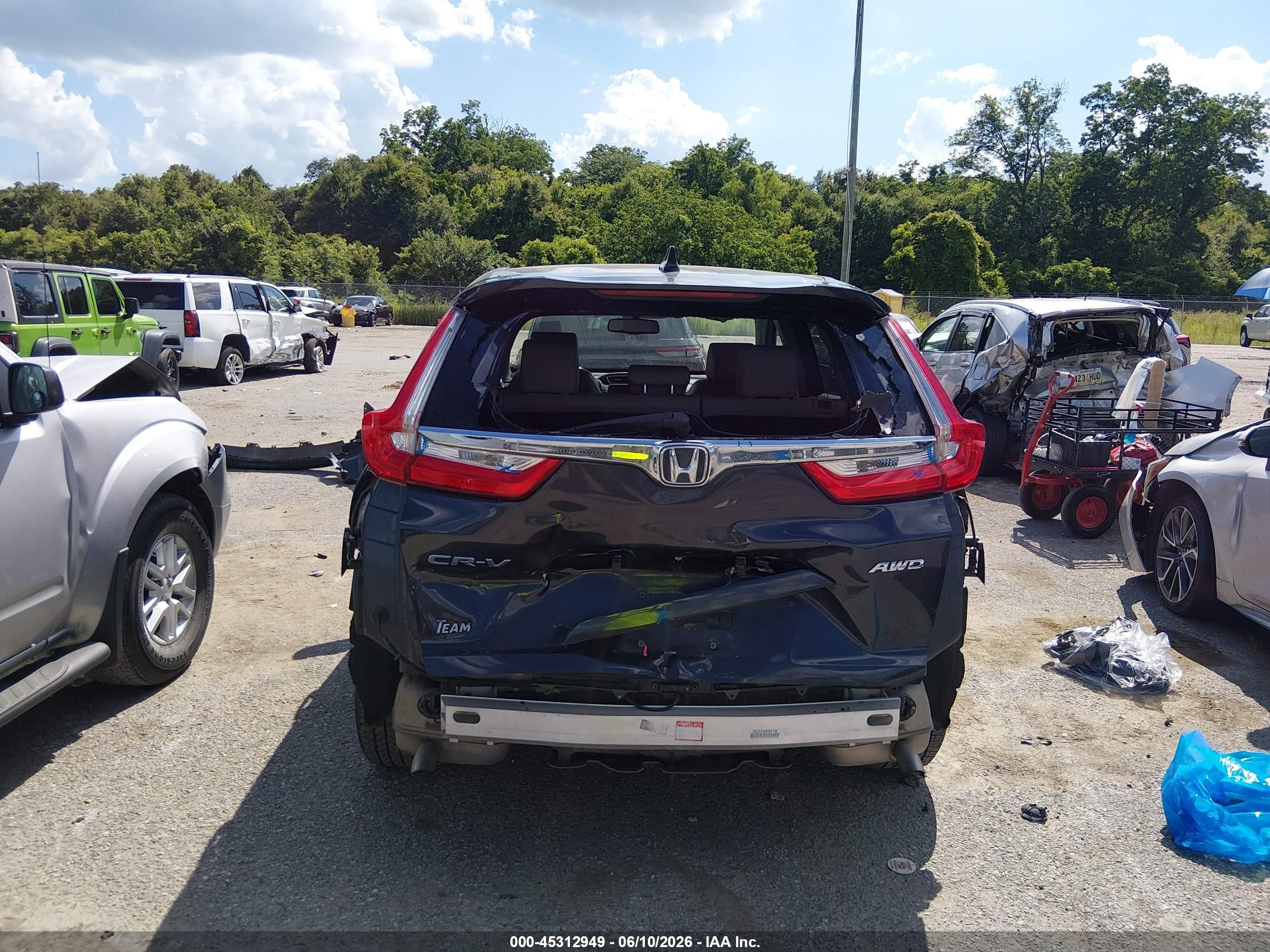 2018 Honda Cr-v Ex-l/ex-l Navi Blue vin: 7FARW2H86JE097269