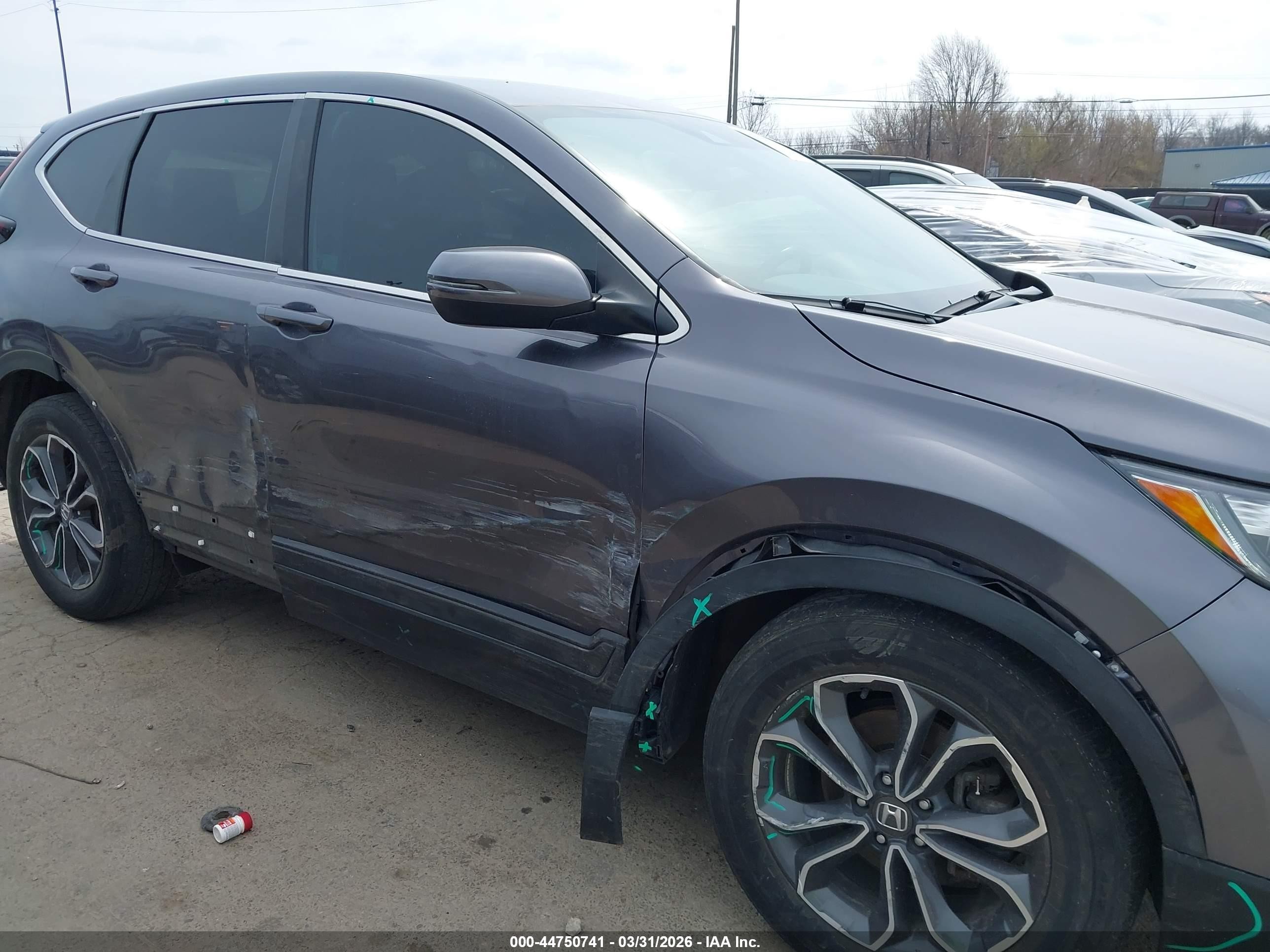 2022 Honda Cr-v Awd Ex-l Gray vin: 7FARW2H89NE050615
