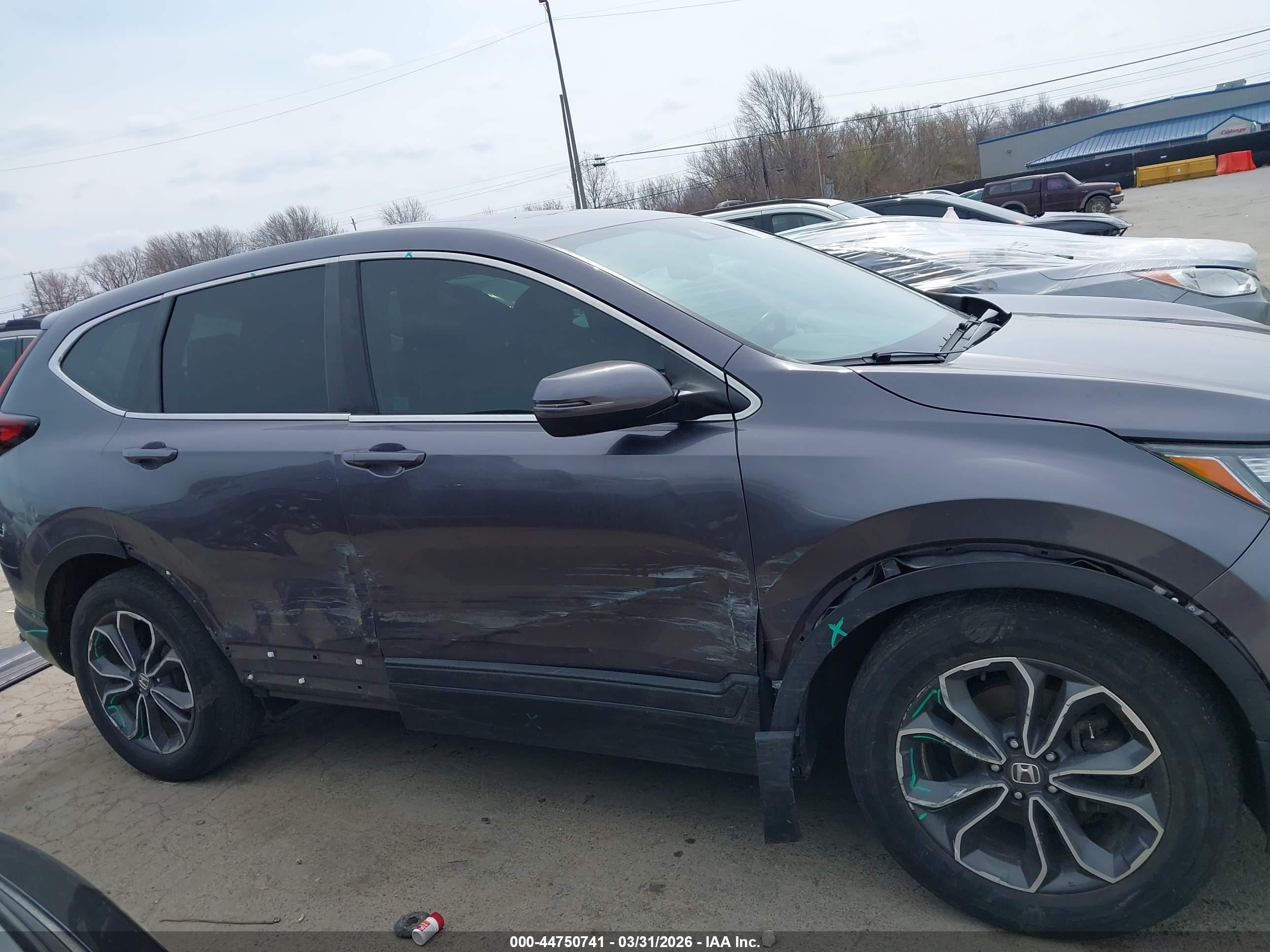 2022 Honda Cr-v Awd Ex-l Gray vin: 7FARW2H89NE050615