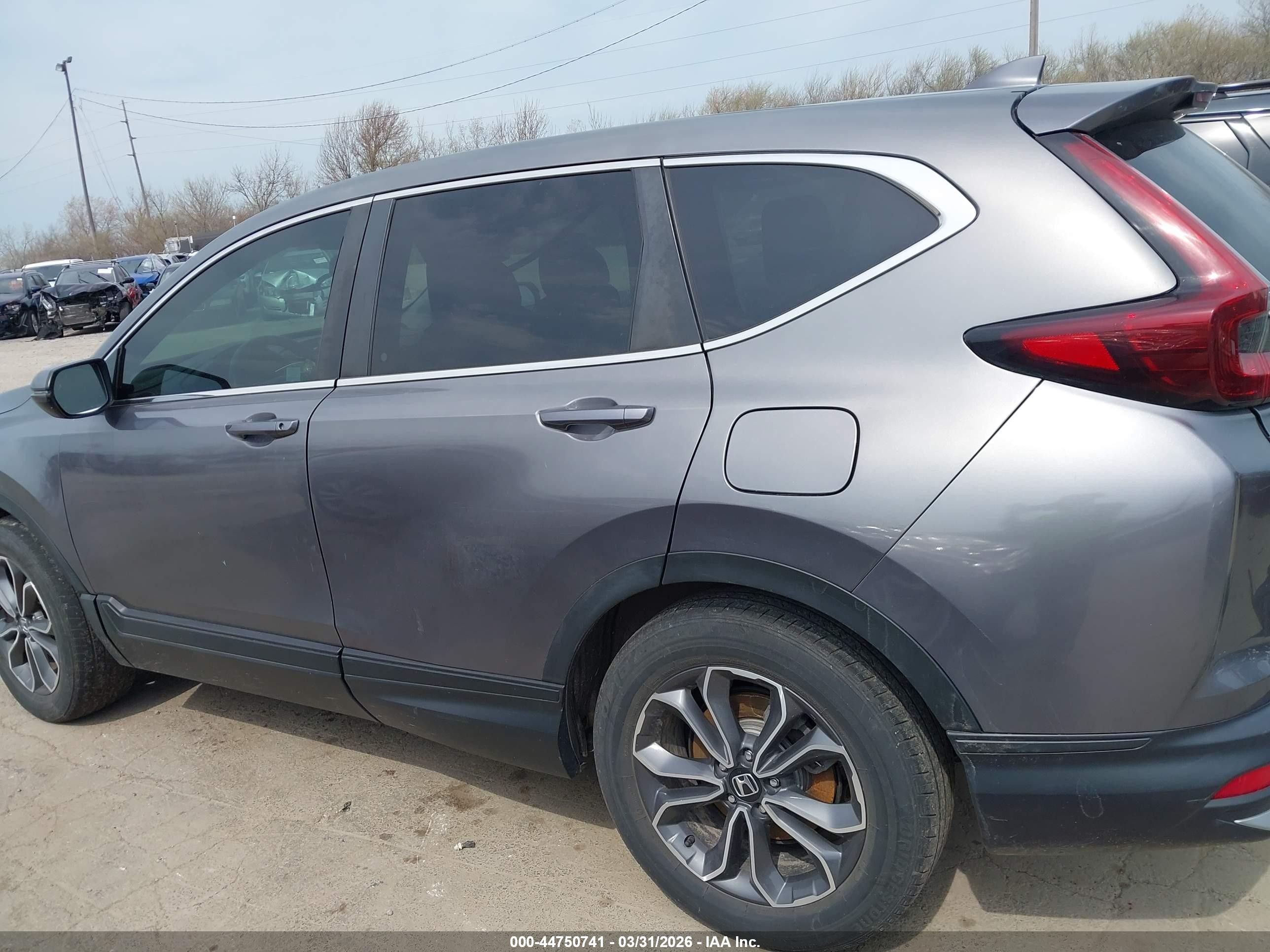2022 Honda Cr-v Awd Ex-l Gray vin: 7FARW2H89NE050615