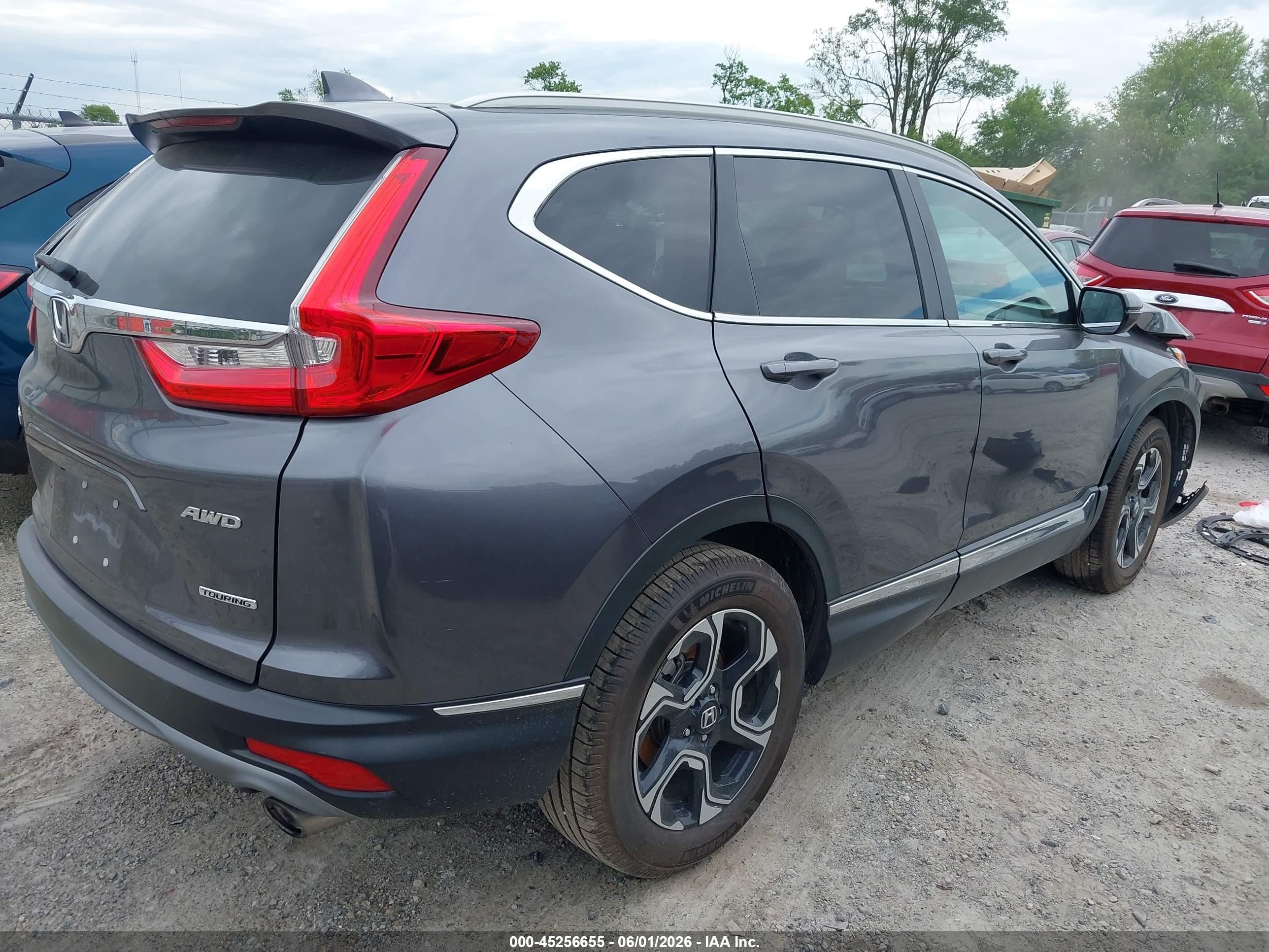 2019 Honda Cr-v Touring Gray vin: 7FARW2H92KE003138