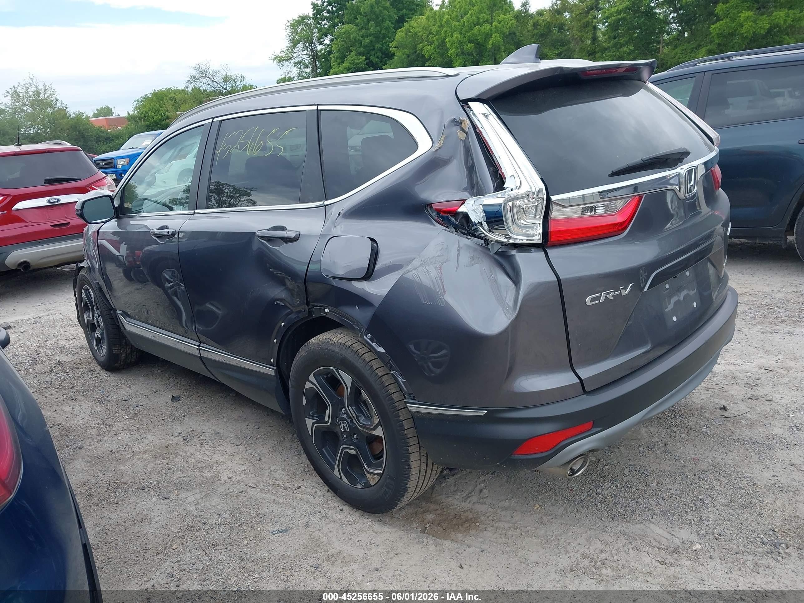 2019 Honda Cr-v Touring Gray vin: 7FARW2H92KE003138