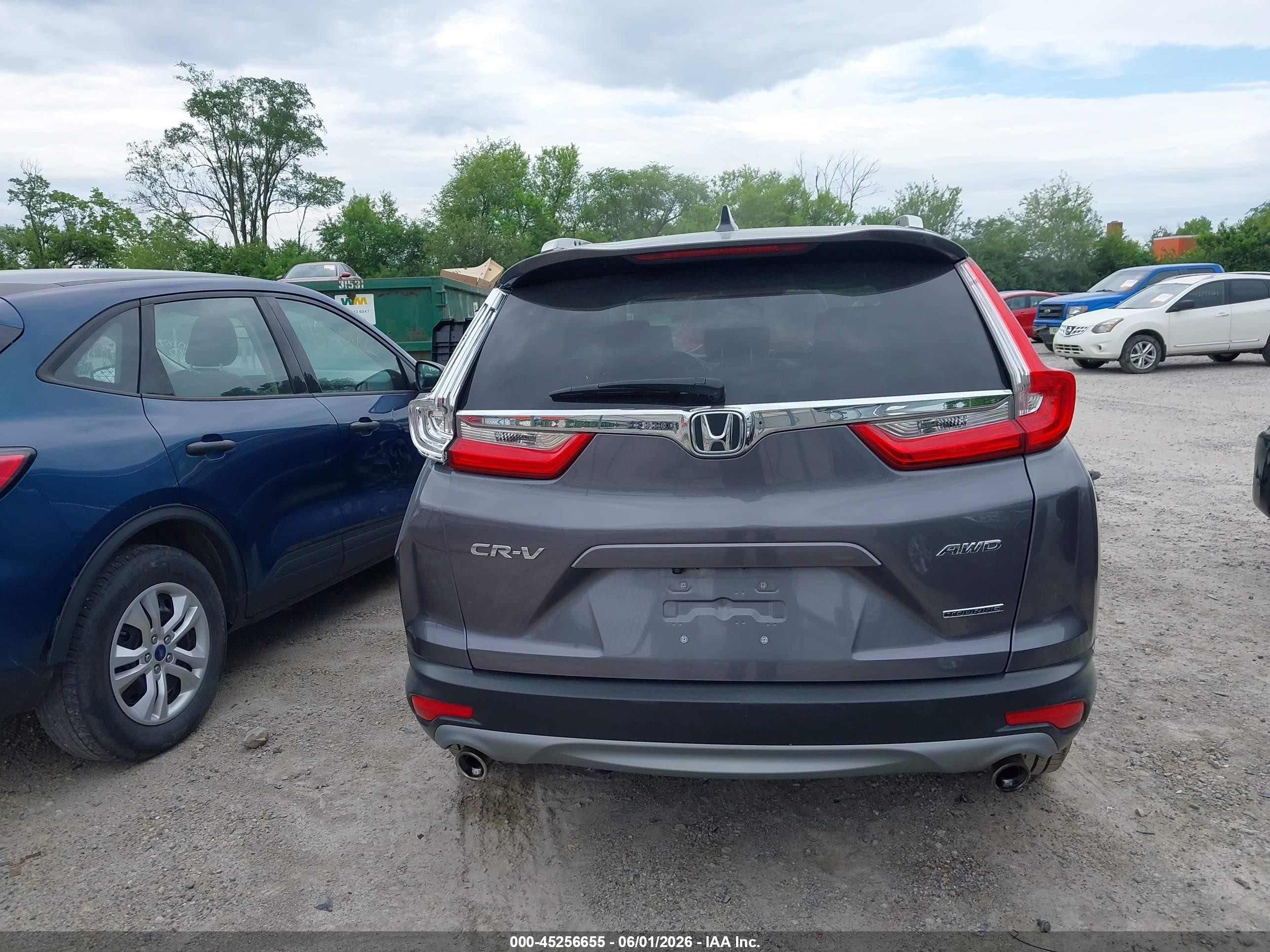 2019 Honda Cr-v Touring Gray vin: 7FARW2H92KE003138
