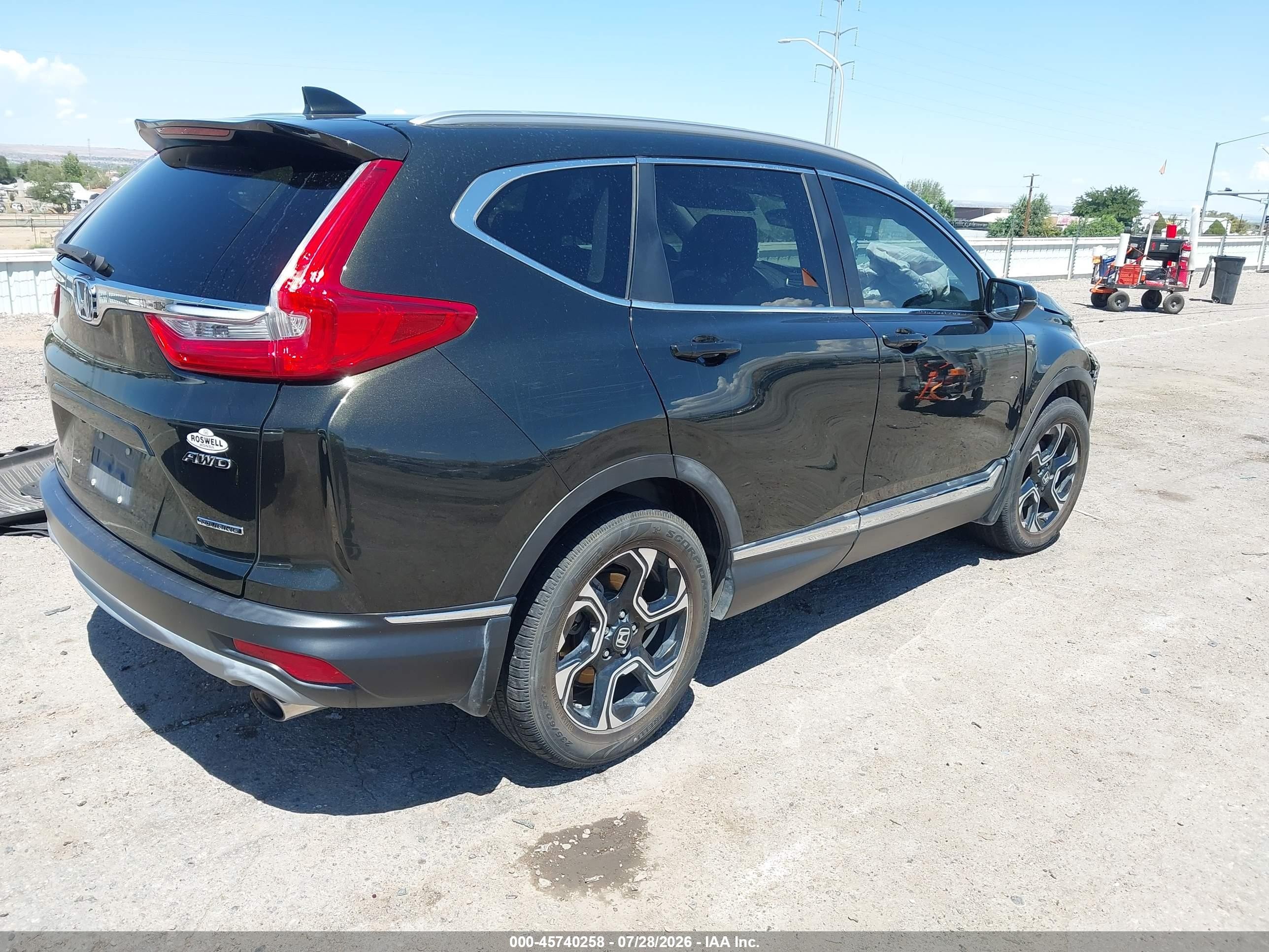 2018 Honda Cr-v Touring Black vin: 7FARW2H94JE043798