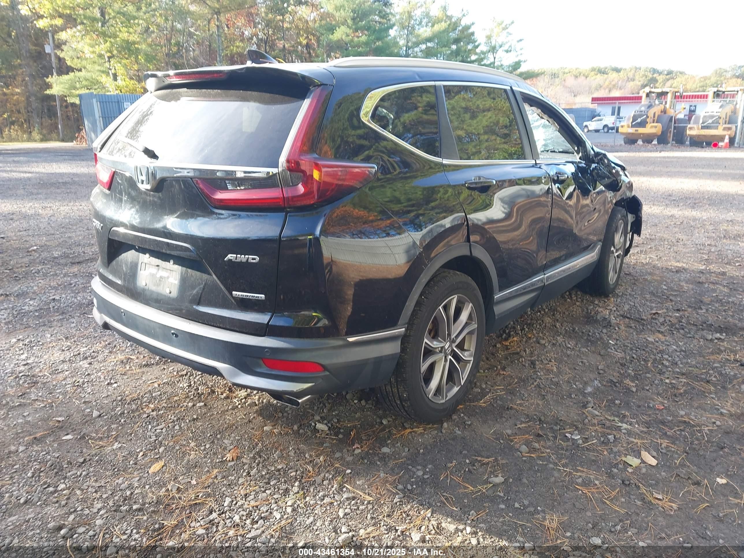 2021 Honda Cr-v Awd Touring Черный vin: 7FARW2H99ME002457