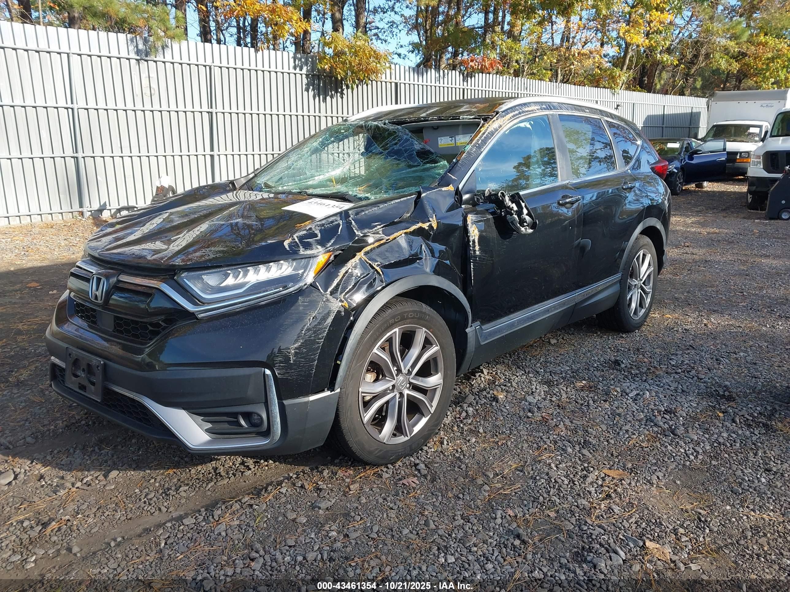 2021 Honda Cr-v Awd Touring Черный vin: 7FARW2H99ME002457