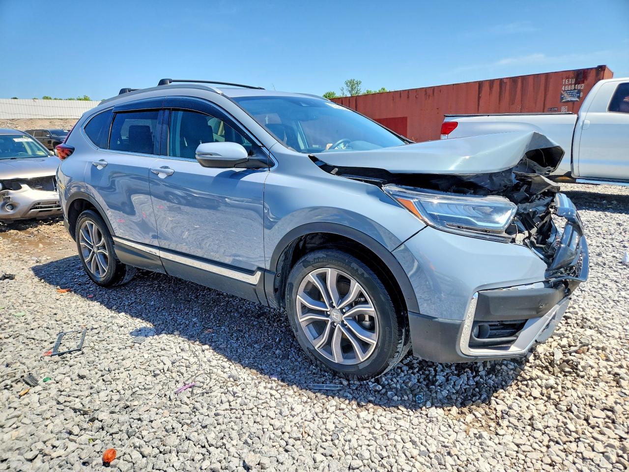 2022 Honda Cr-v Touring Gray vin: 7FARW2H9XNE037851