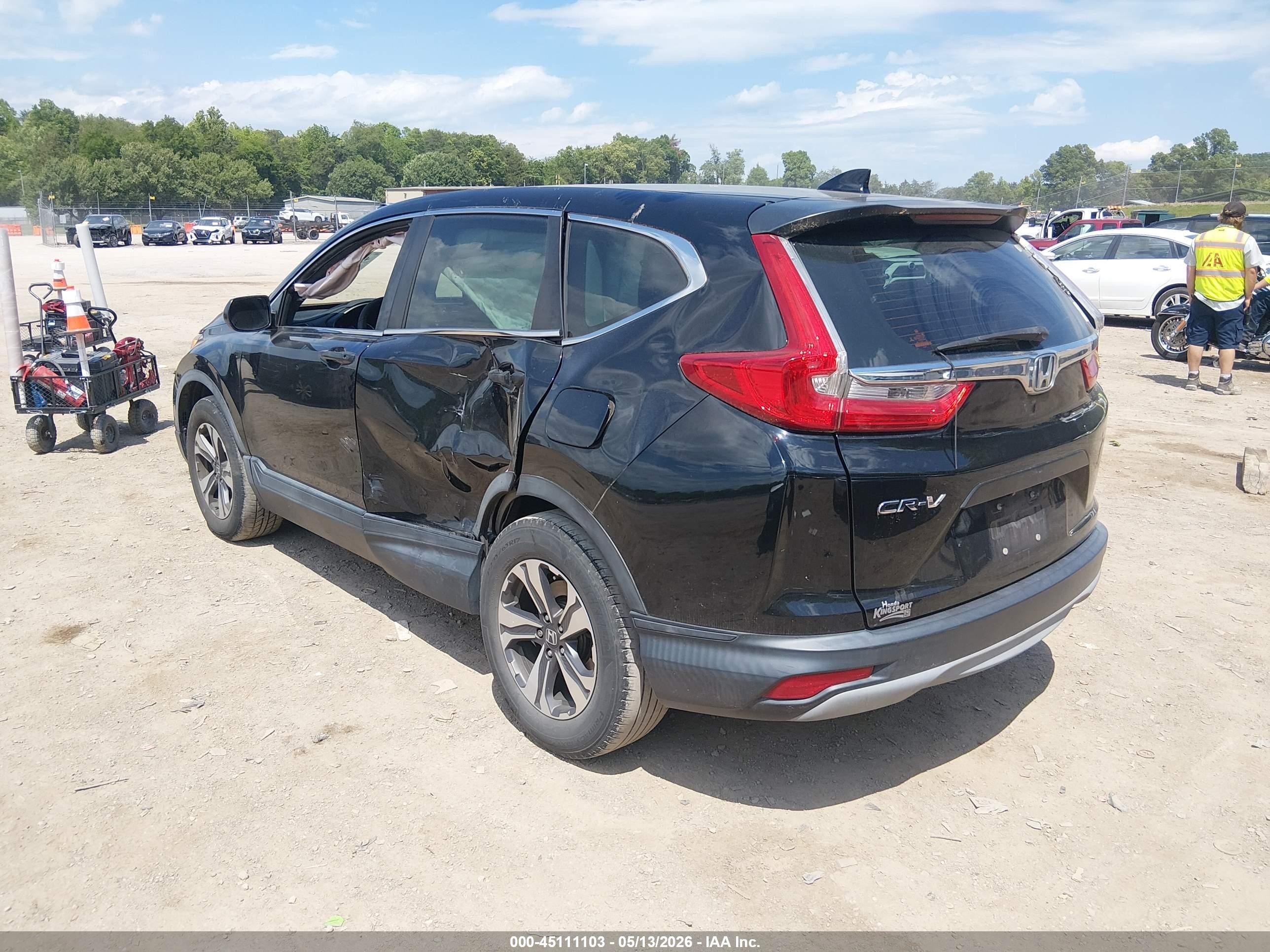 2017 Honda Cr-v Lx Black vin: 7FARW5H33HE002375