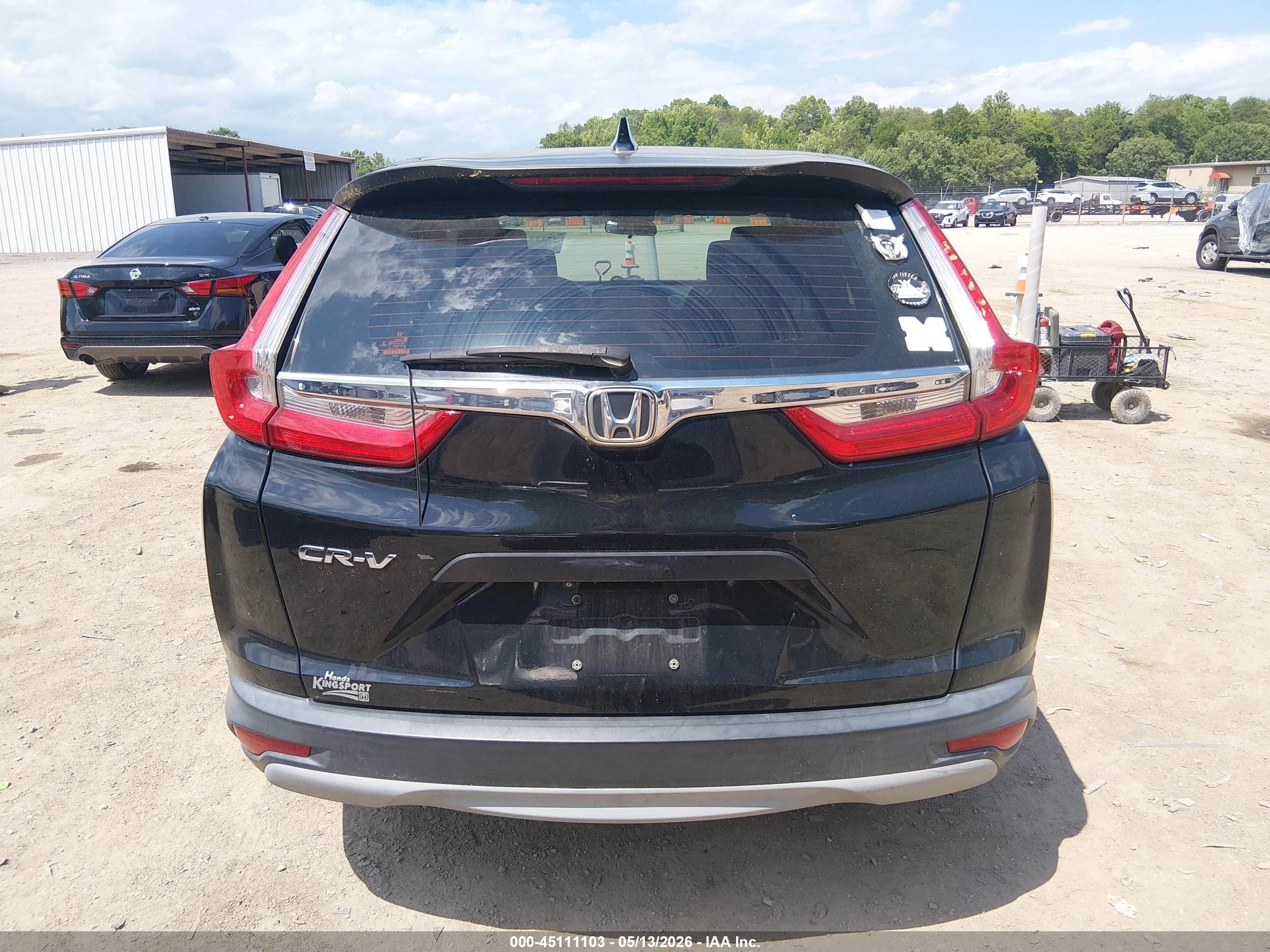 2017 Honda Cr-v Lx Black vin: 7FARW5H33HE002375