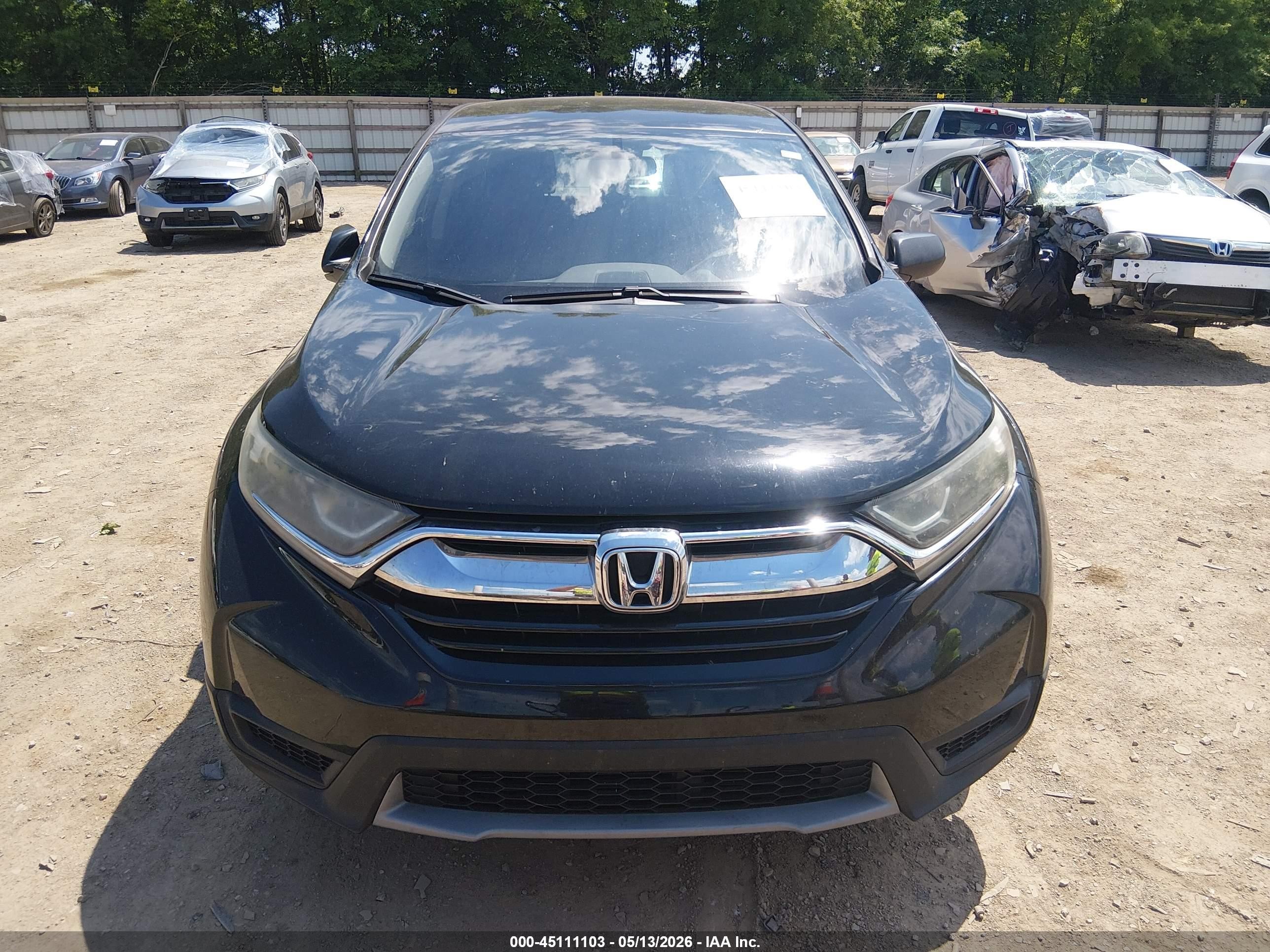 2017 Honda Cr-v Lx Black vin: 7FARW5H33HE002375