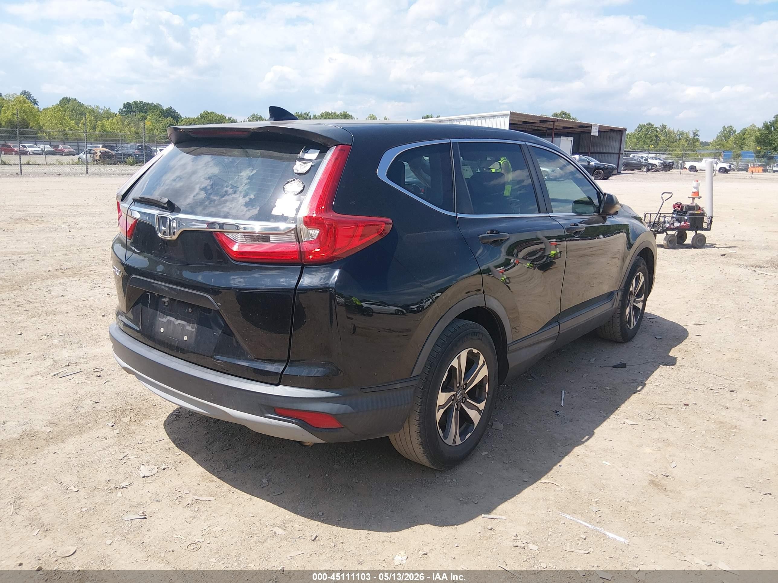 2017 Honda Cr-v Lx Black vin: 7FARW5H33HE002375