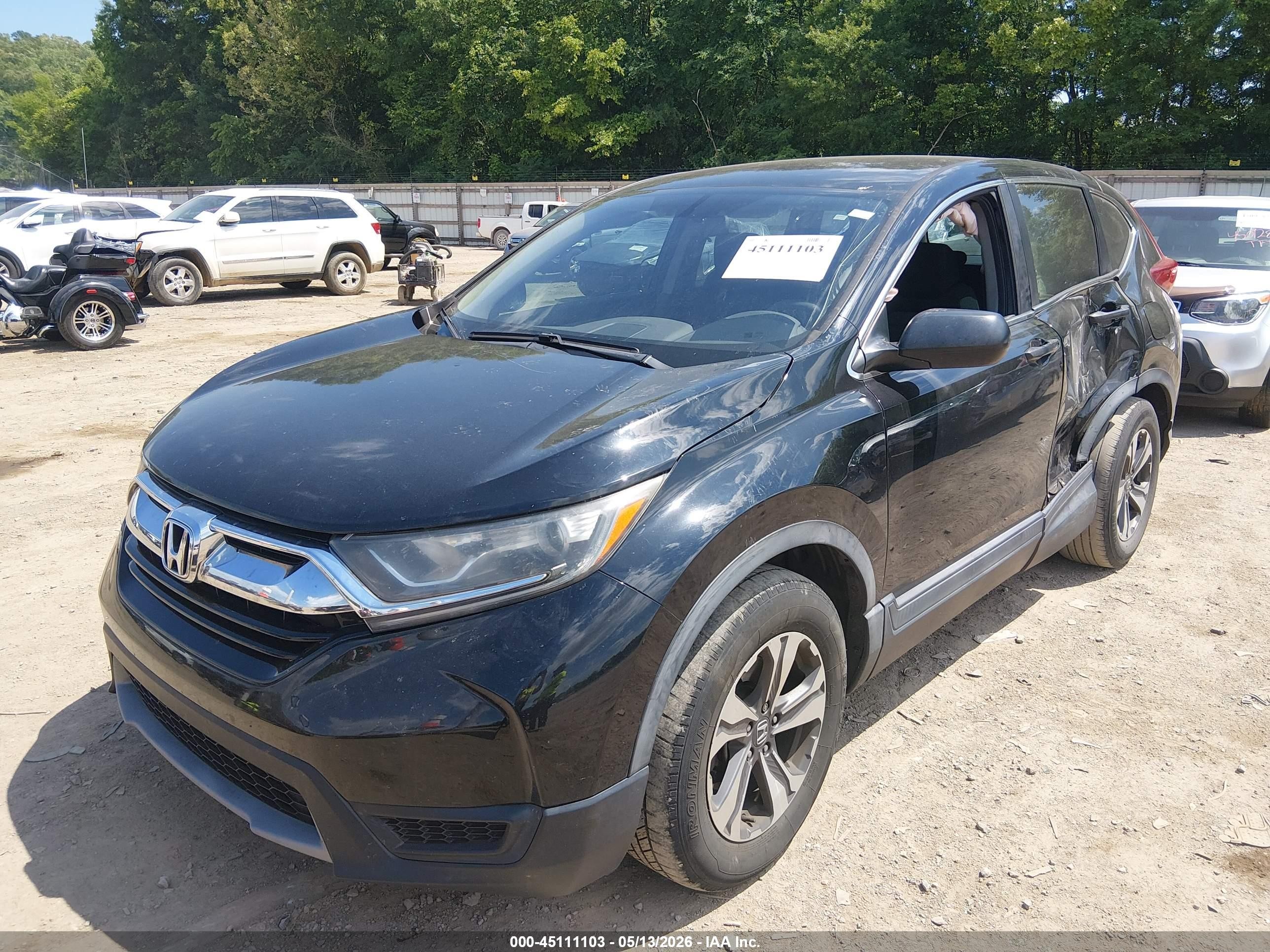 2017 Honda Cr-v Lx Black vin: 7FARW5H33HE002375