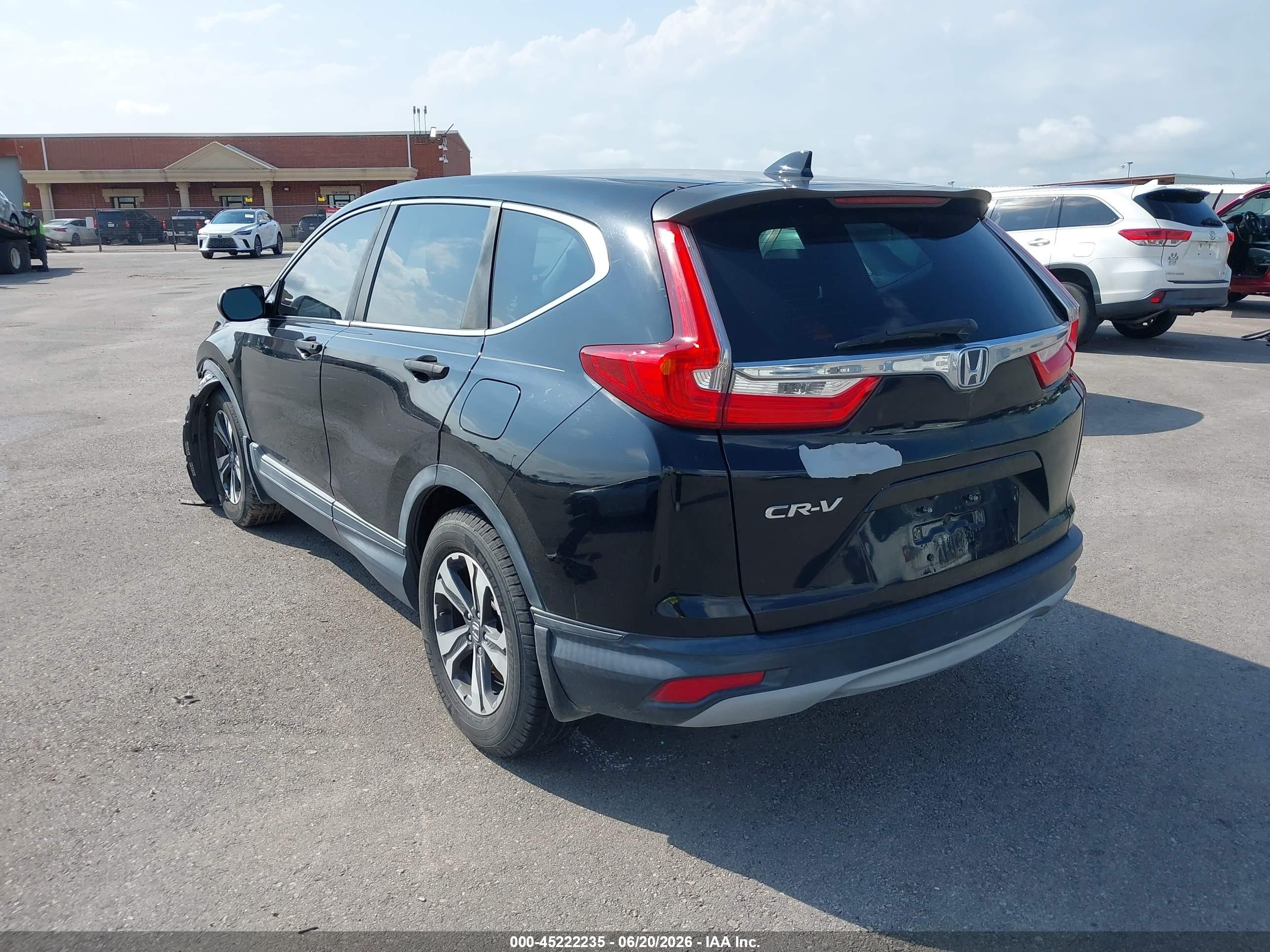 2017 Honda Cr-v Lx Black vin: 7FARW5H3XHE001370