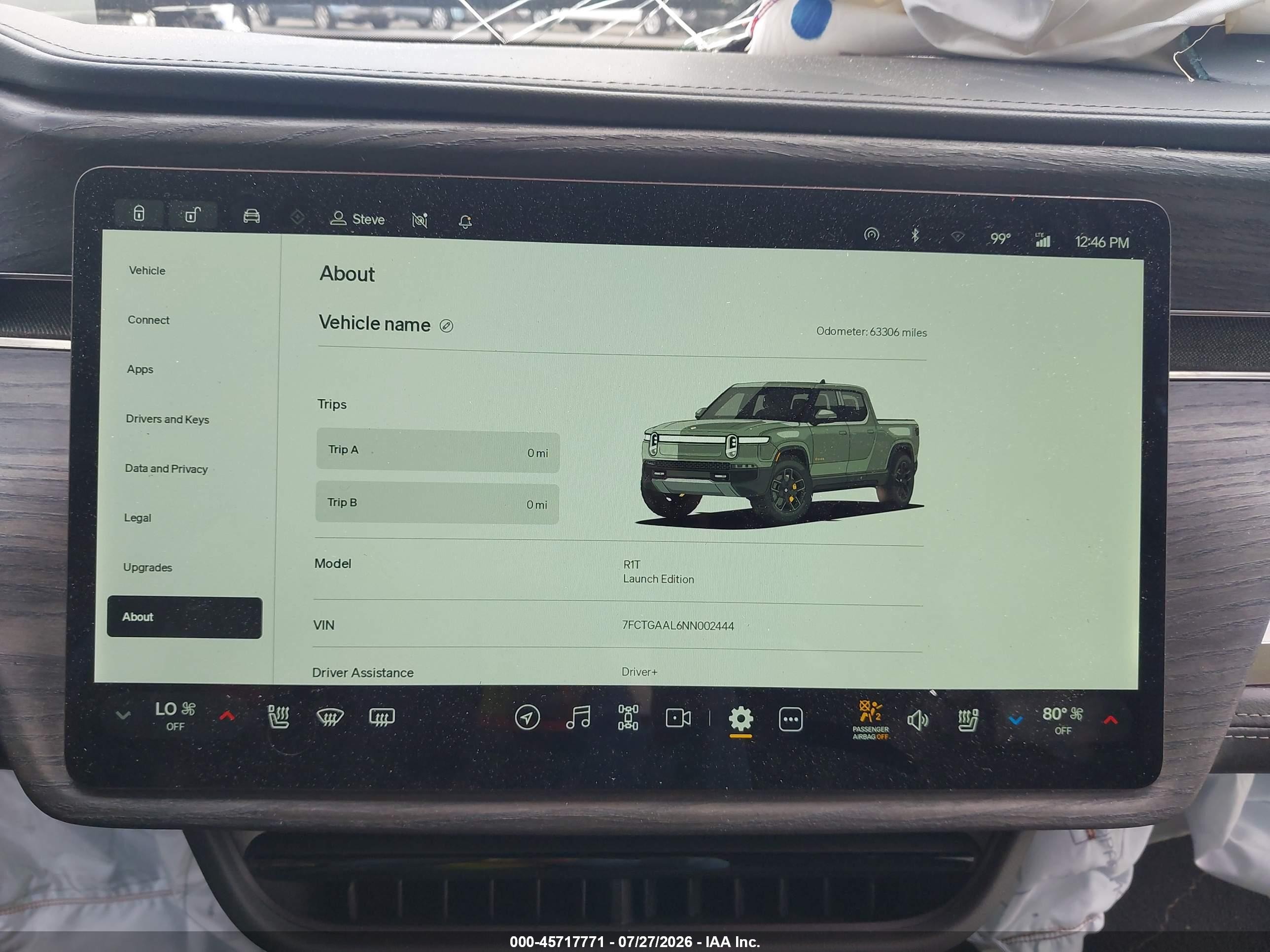 2022 Rivian R1t Launch Edition Green vin: 7FCTGAAL6NN002444