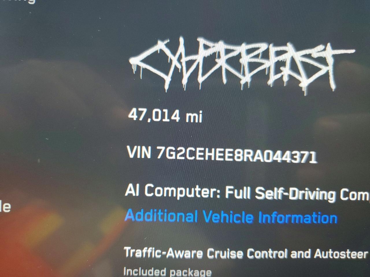 2024 Tesla Cybertruck White vin: 7G2CEHEE8RA044371