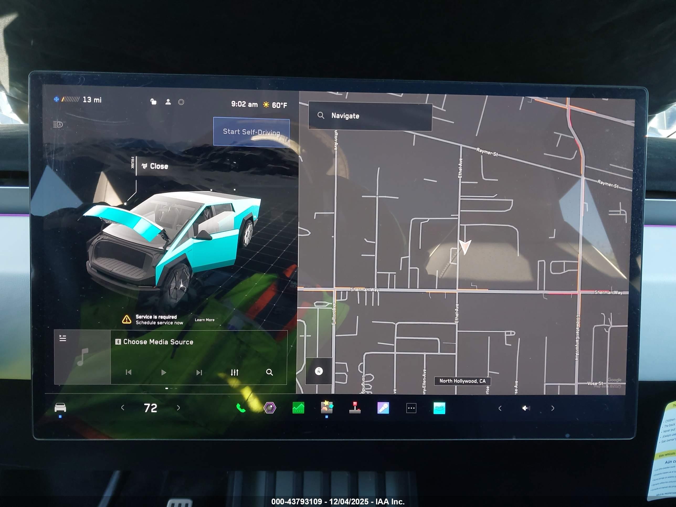 2024 Tesla Cybertruck Light Blue vin: 7G2CEHEE9RA000363
