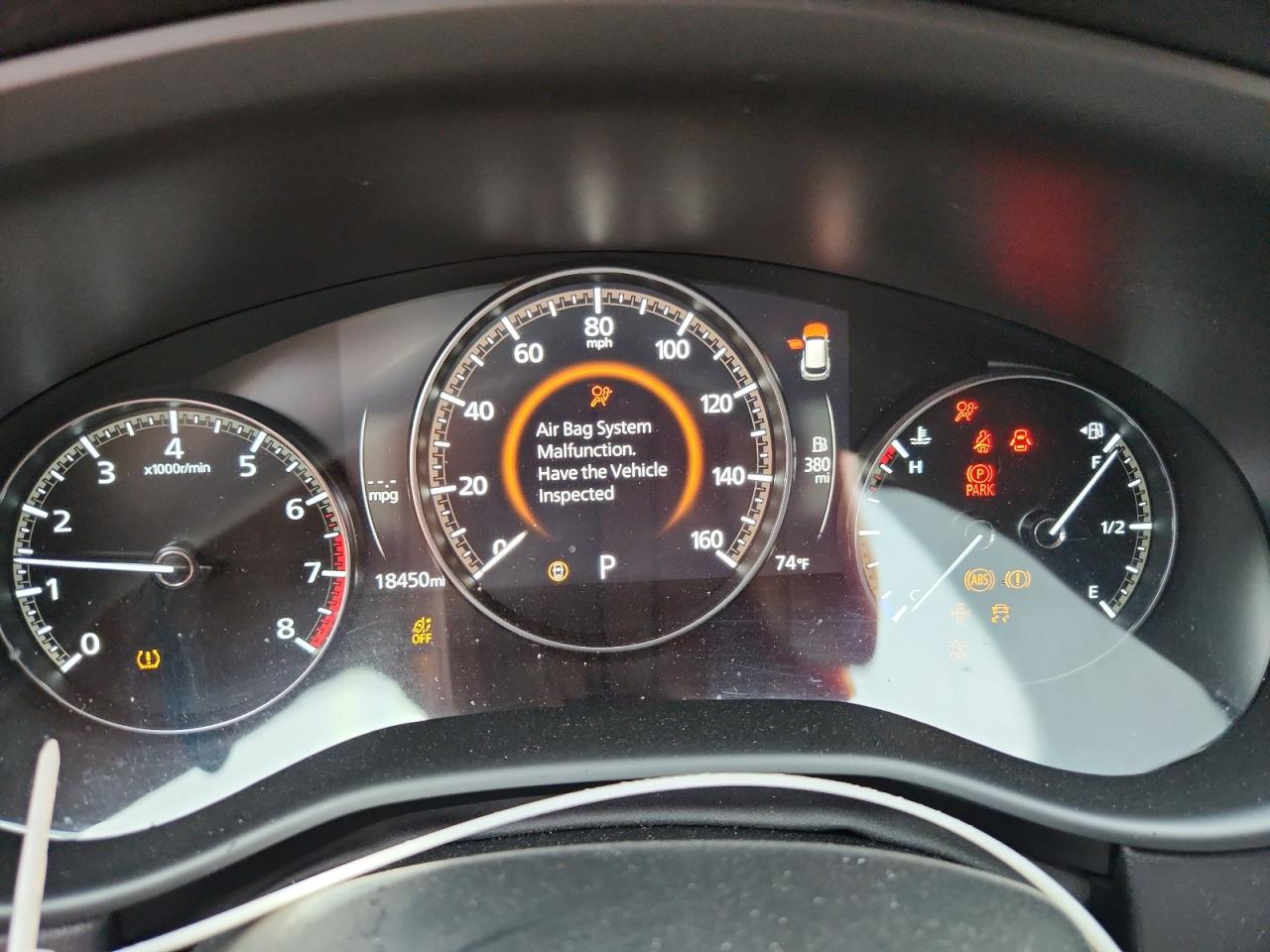 2026 Mazda Cx-50 Preferred White vin: 7MMVABBL1TN473385 Damage: Warning Light - Air Bag, On, Unacceptable