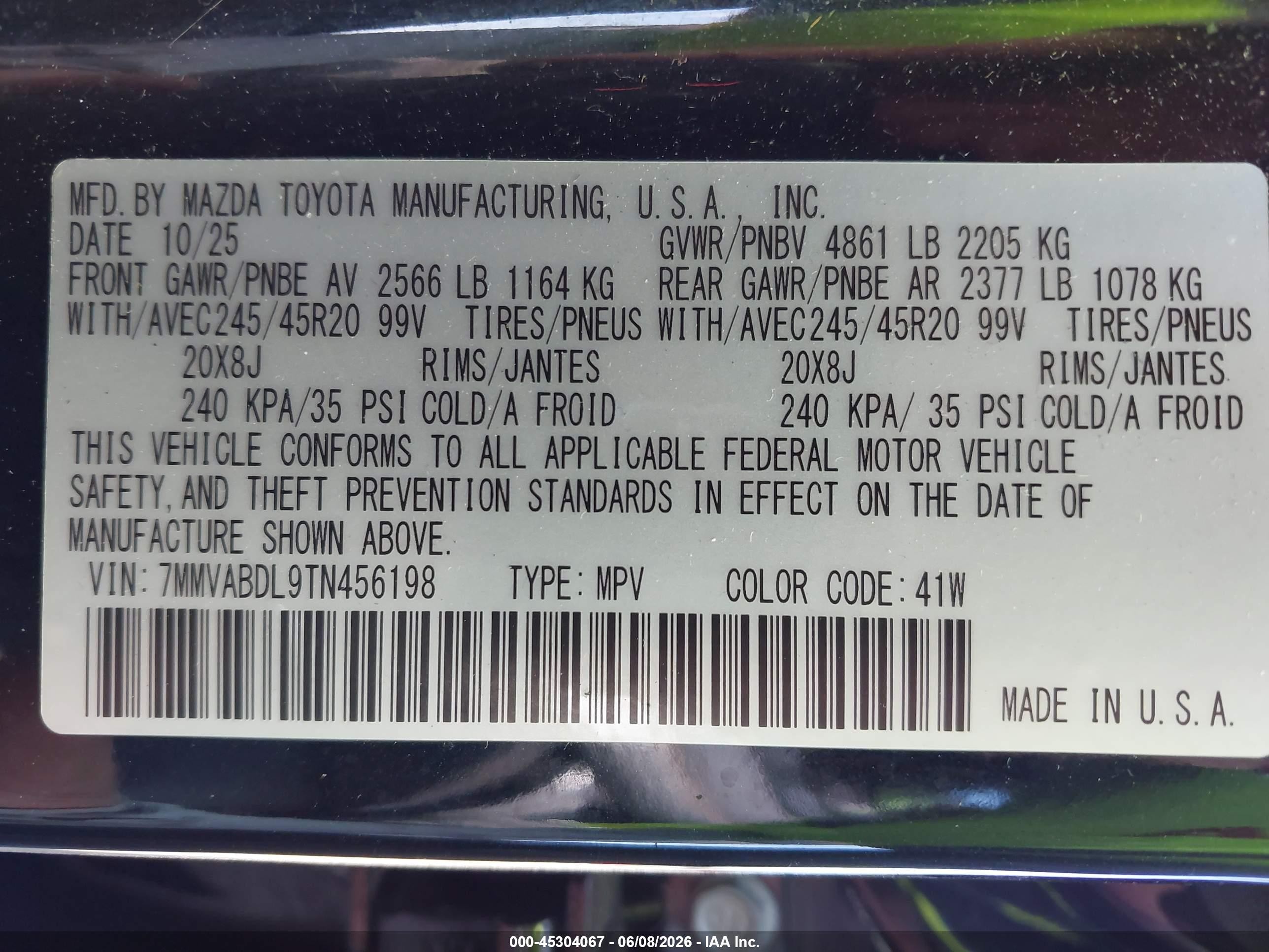2026 Mazda Cx-50 2.5 S Premium Black vin: 7MMVABDL9TN456198