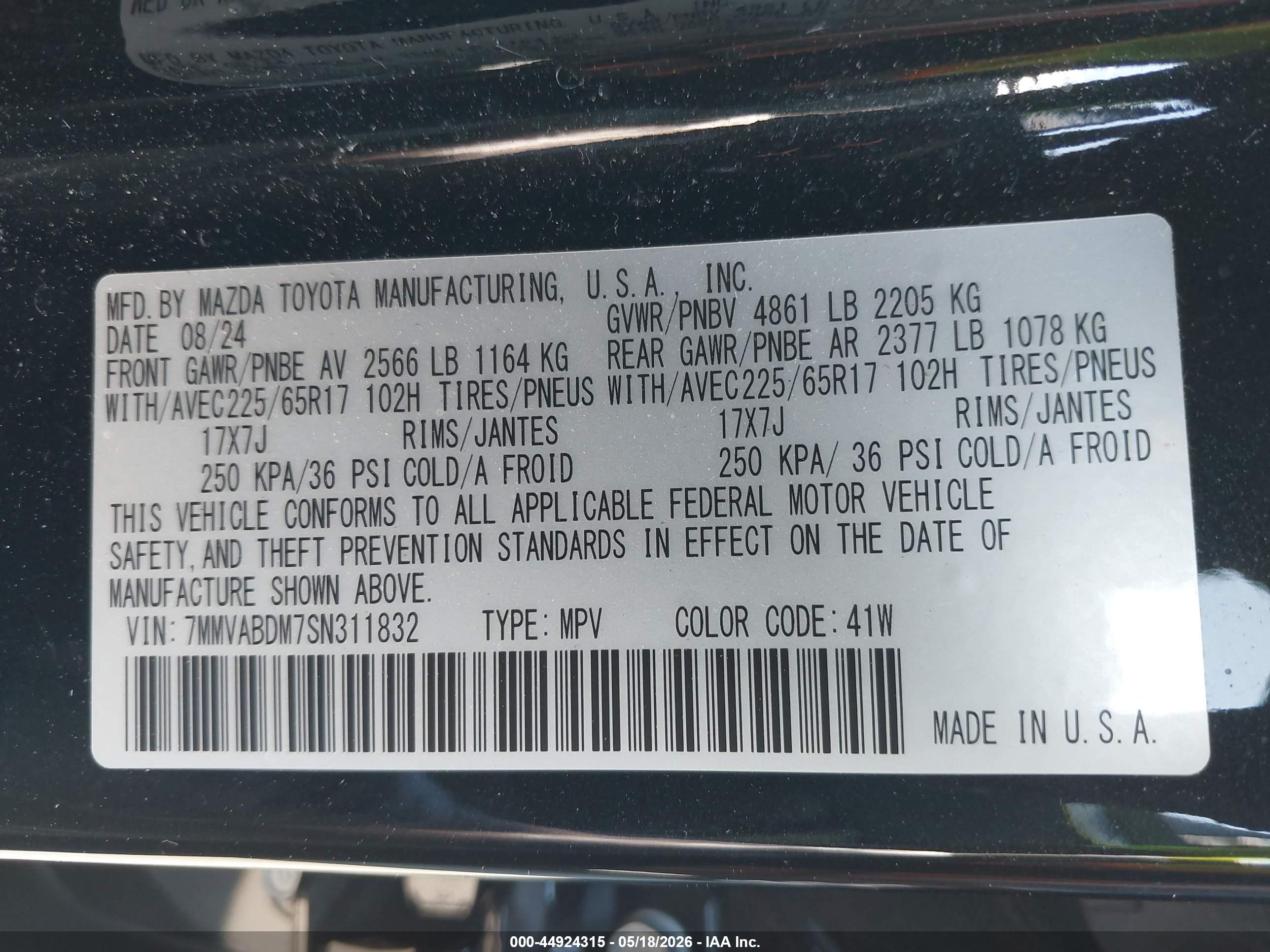 2025 Mazda Cx-50 2.5 S Premium Package Black vin: 7MMVABDM7SN311832