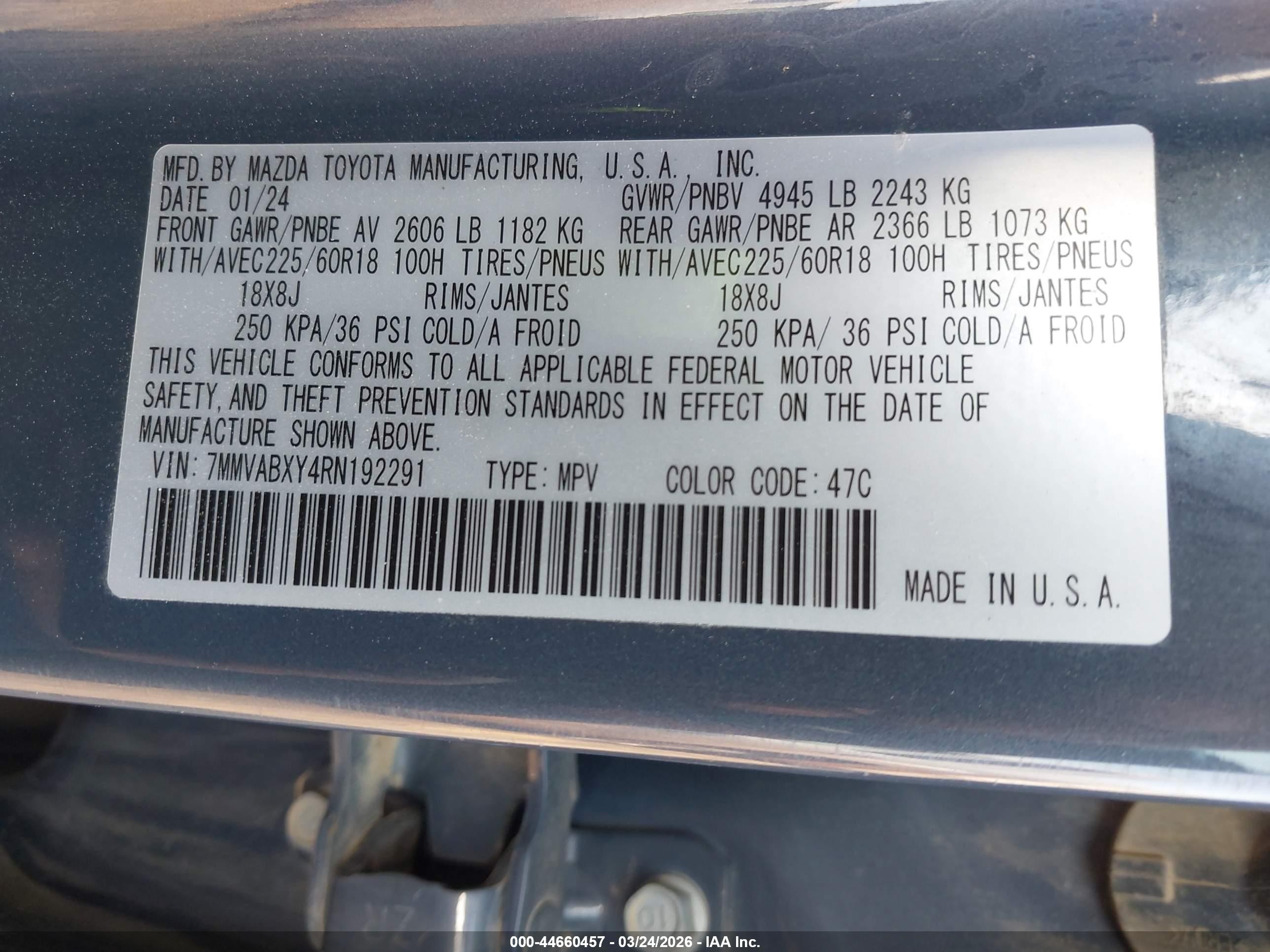 2024 Mazda Cx-50 2.5 Turbo Meridian Edition Gray vin: 7MMVABXY4RN192291