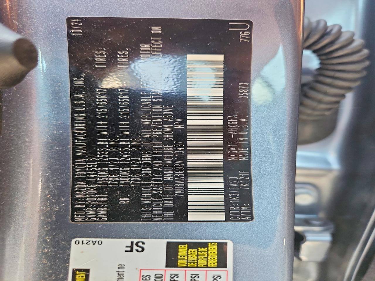 2024 Toyota Corolla Cross Le Blue vin: 7MUBAABG9RV113497