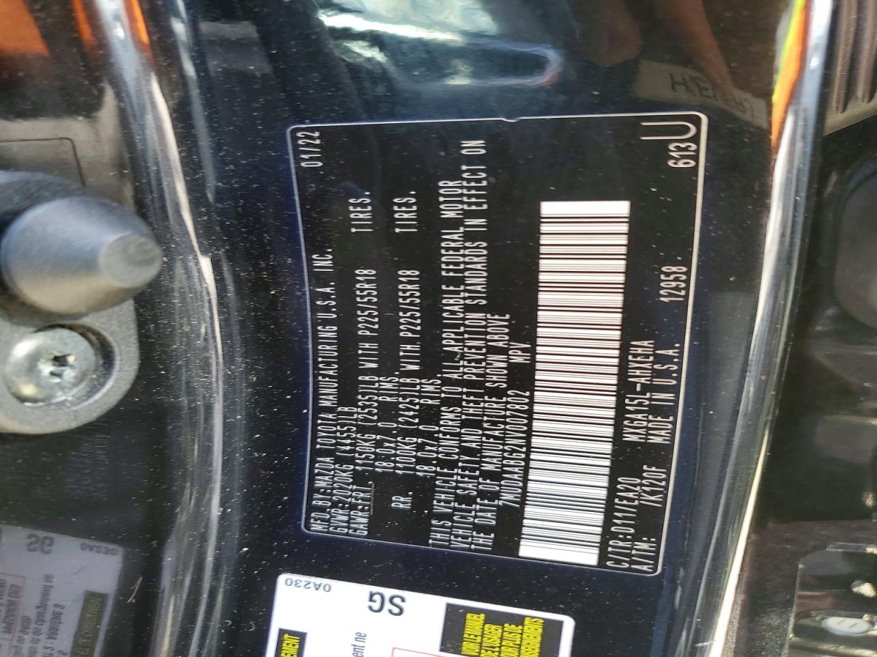 2022 Toyota Corolla Cross Xle Black vin: 7MUDAABG2NV007802