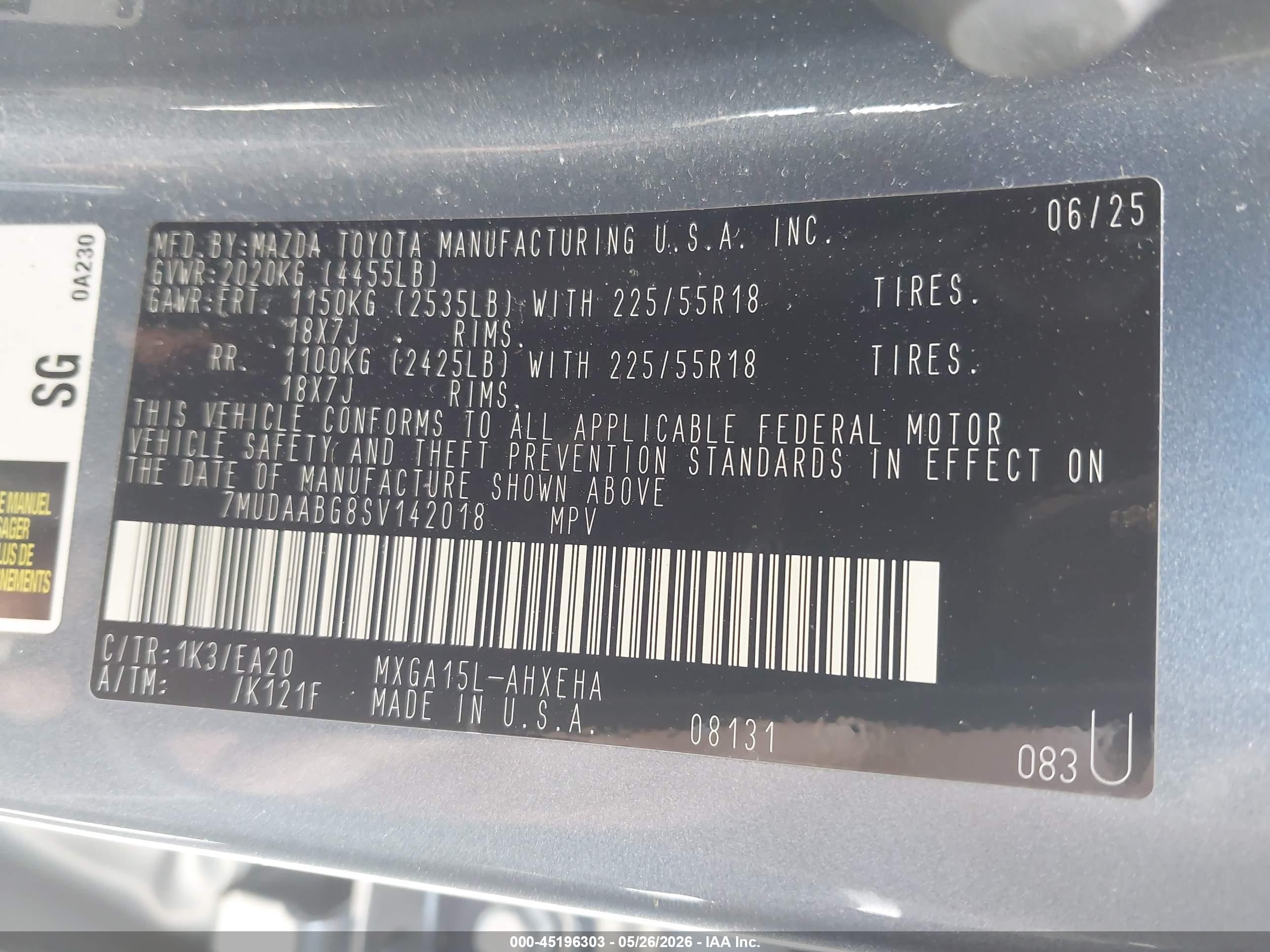 2025 Toyota Corolla Cross Xle Blue vin: 7MUDAABG8SV142018